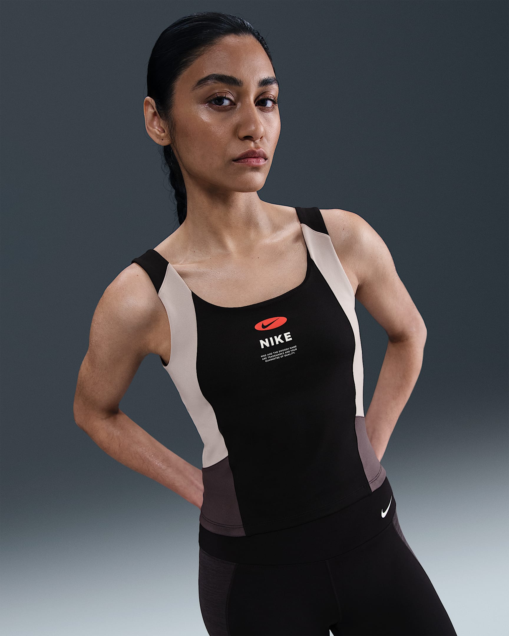 Nike One Women's Dri-FIT Tank Top - Black/College Grey/Thunder Grey