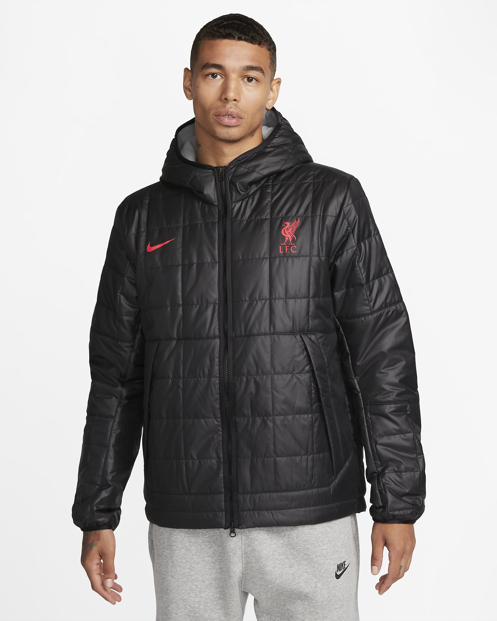 Veste ?� capuche doubl?�e en Fleece Liverpool FC pour homme. Nike FR