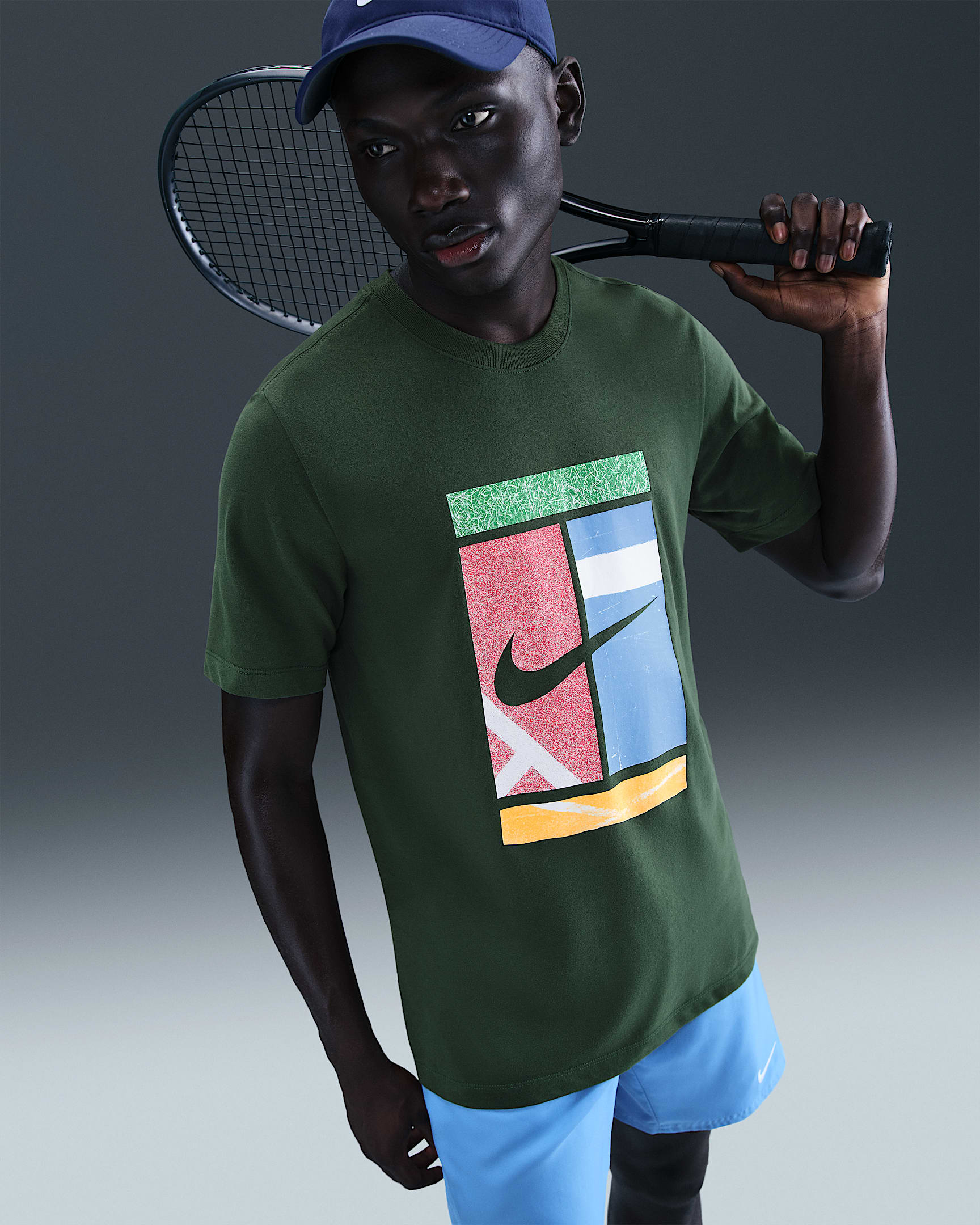 NikeCourt Men's Dri-FIT T-Shirt - Fir