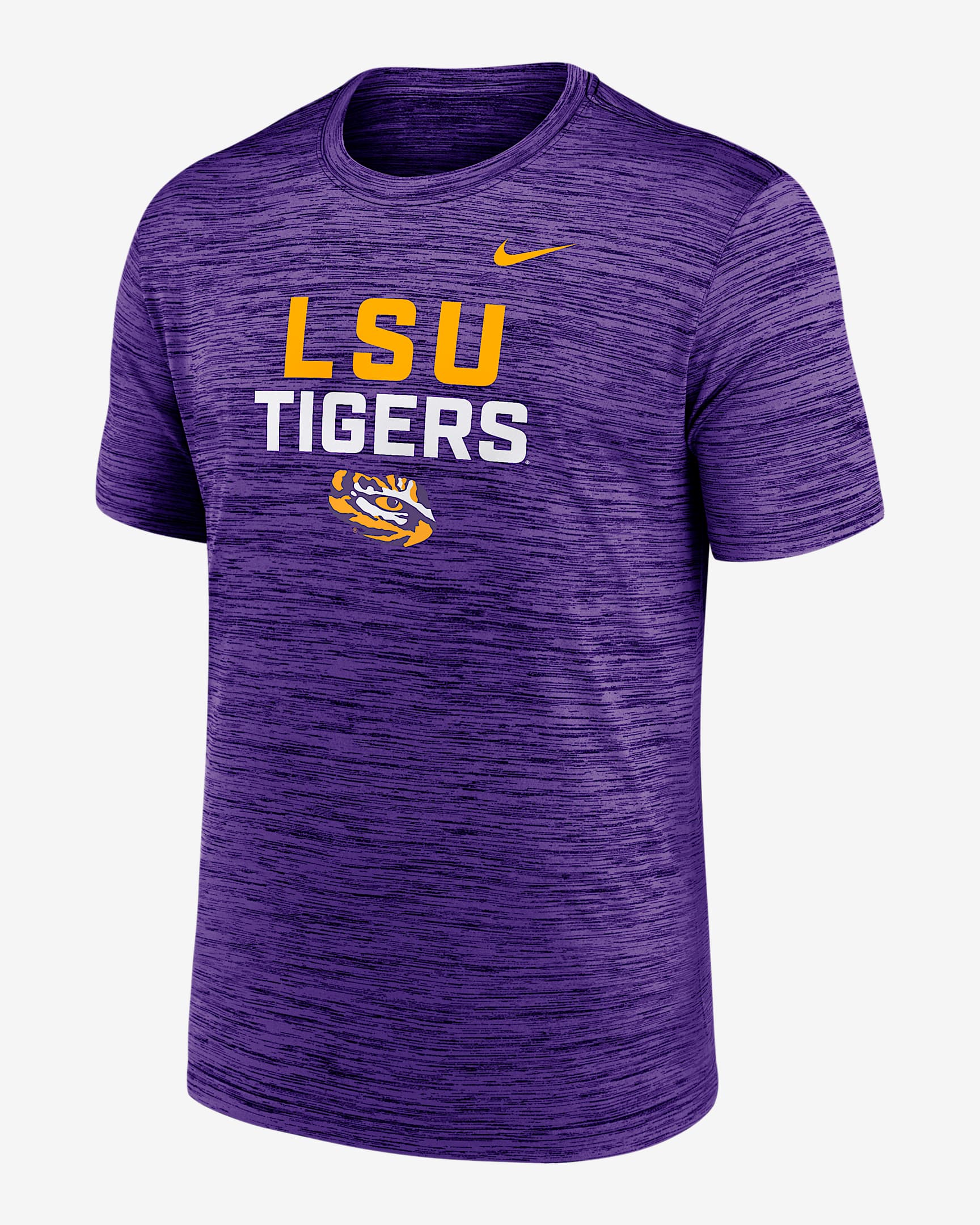 LSU Campus Center Stack Velocity Men's Nike Dri-FIT College T-Shirt - Purple