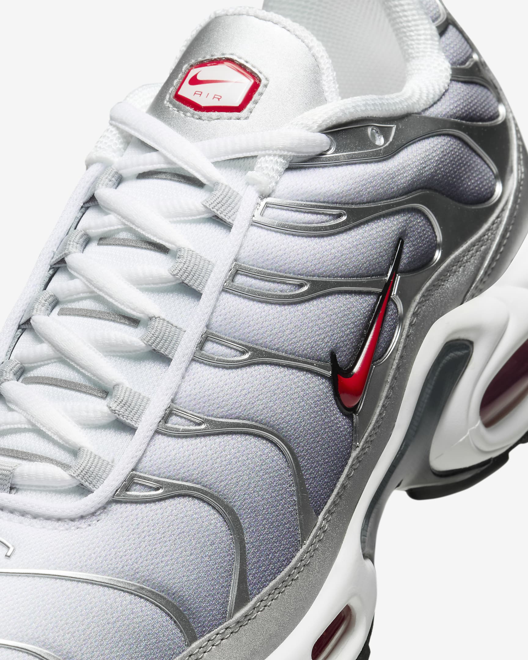 Nike Air Max Plus Zapatillas - Mujer - Plata metalizado/Cool Grey/Wolf Grey/University Red