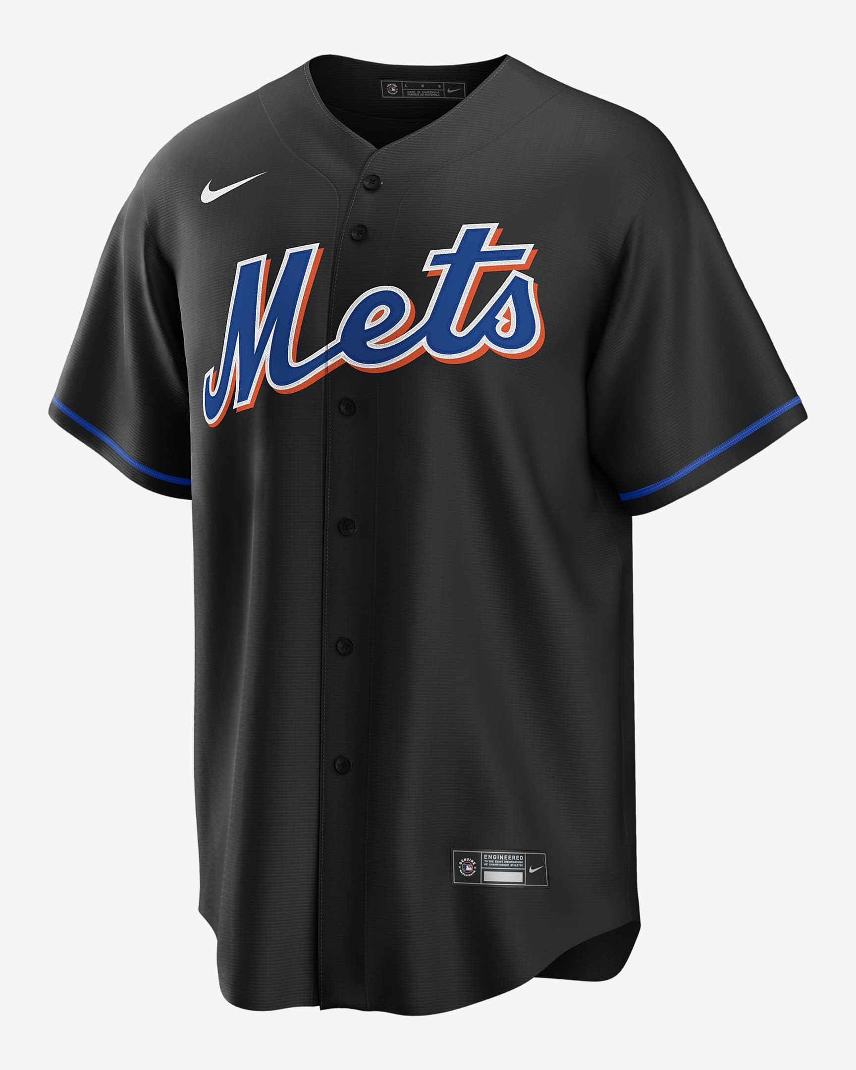 MLB New York Mets (Jacob deGrom) Men's Replica Baseball Jersey - Black