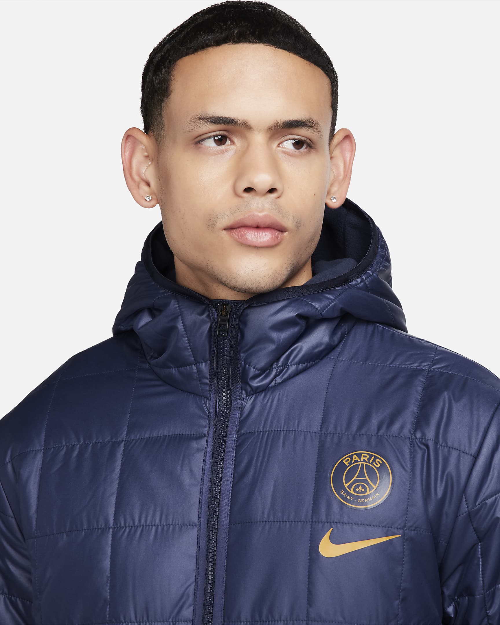 Paris Saint-Germain Men's Nike Fleece-Lined Hooded Jacket. Nike HR