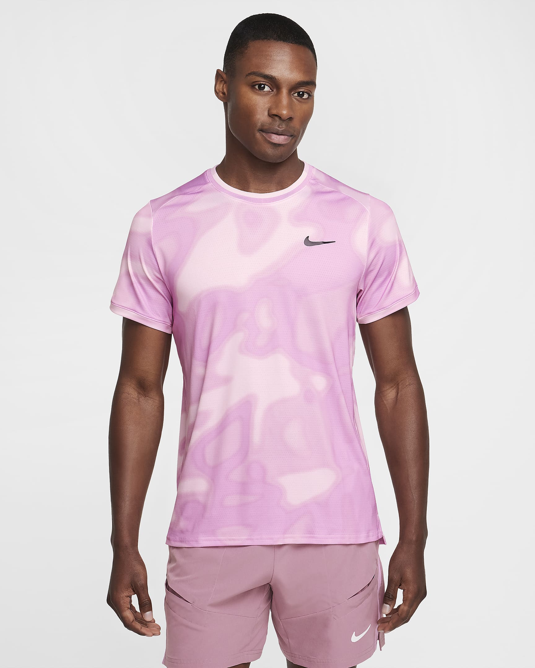 Haut de tennis Dri-FIT NikeCourt Advantage pour homme - Beyond Pink/Noir