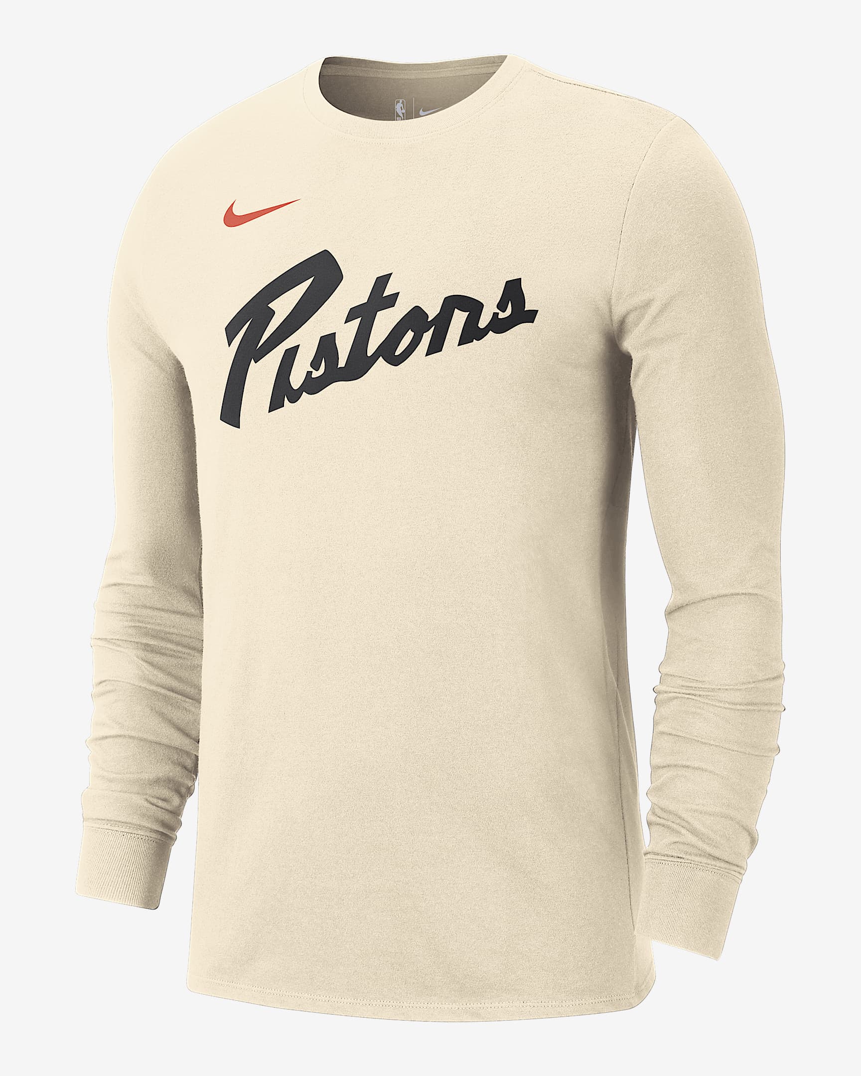 Detroit Pistons Essential City Edition Men's Nike NBA Long-Sleeve T-Shirt - Natural