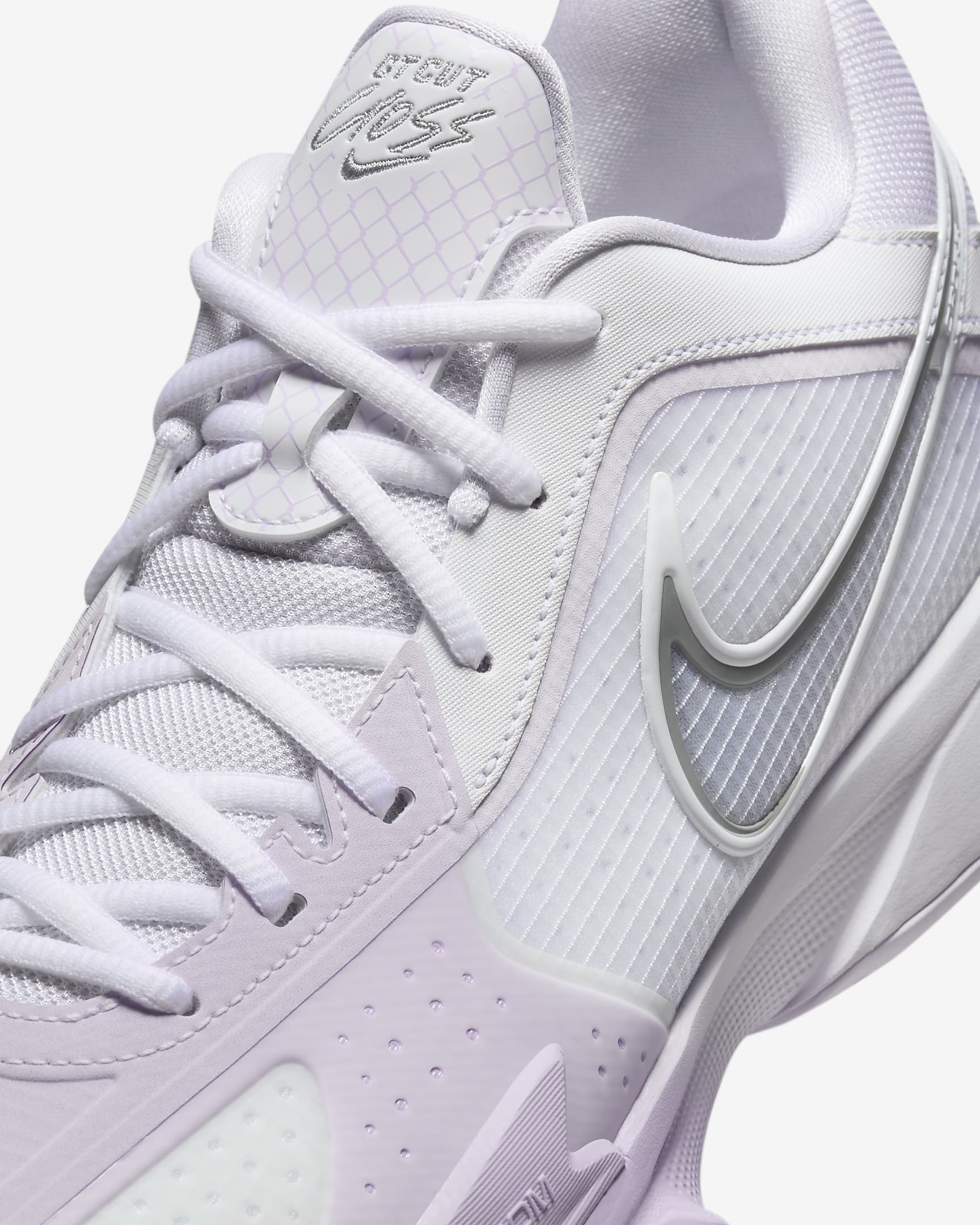 Nike G.T. Cut Cross Basketball Shoes - White/Barely Grape/Pink Foam/Light Smoke Grey