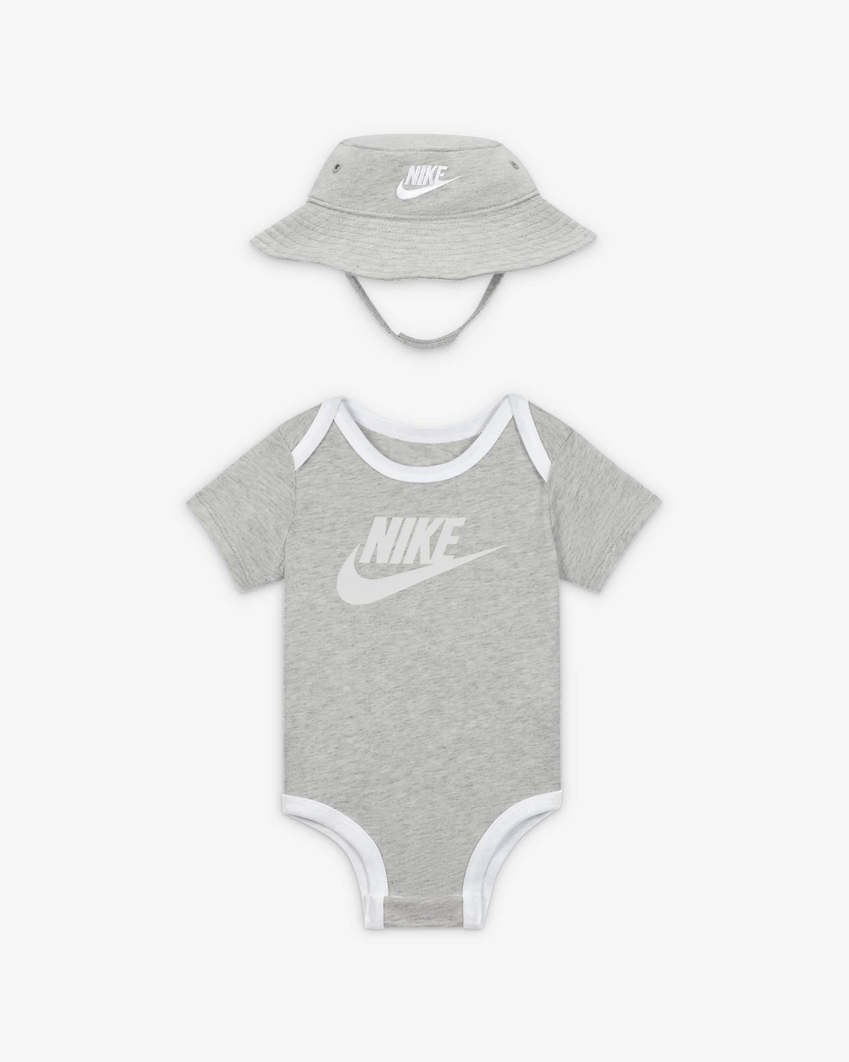 Completo con body e cappello Core Nike – Bebè - Grey Heather
