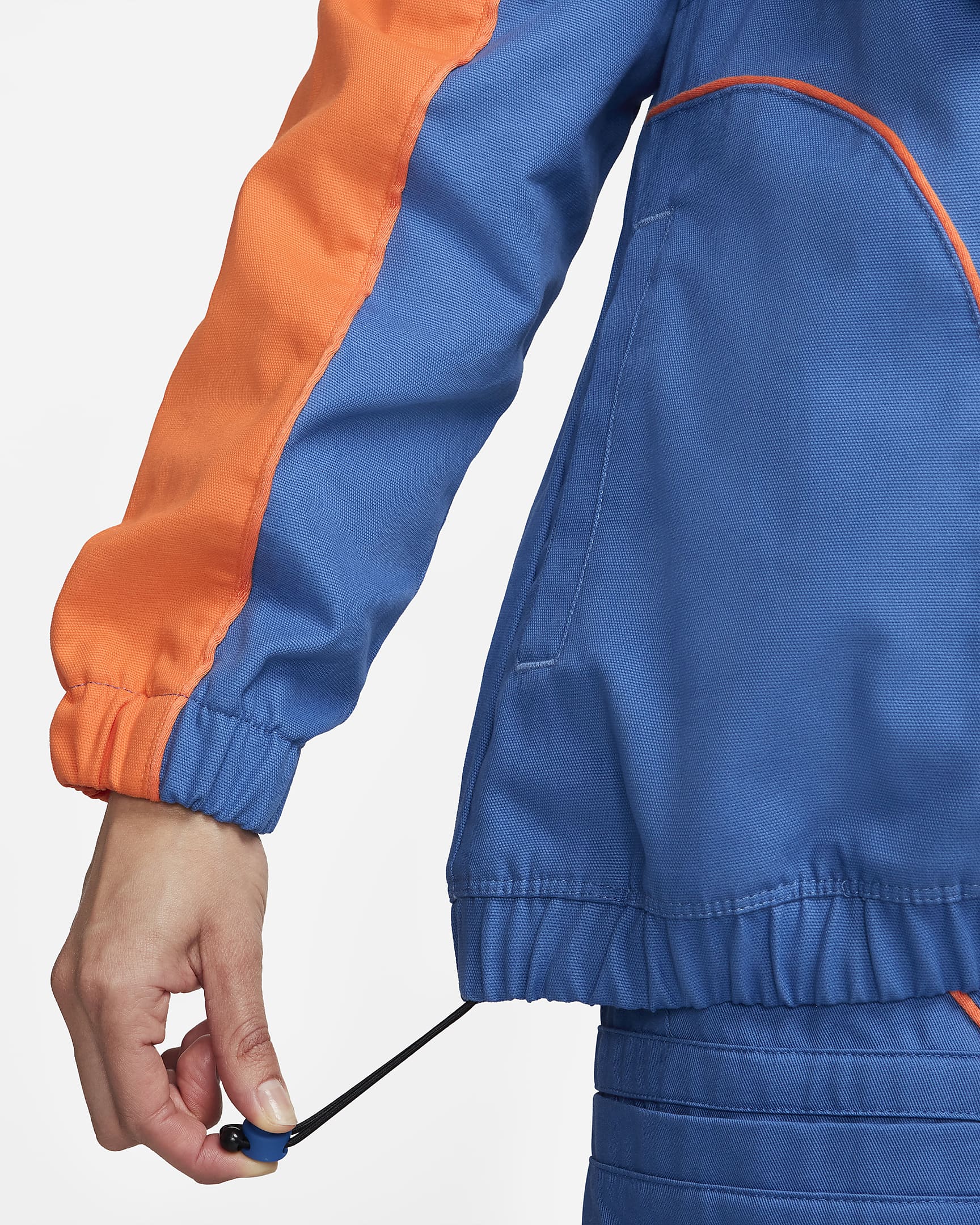 Nike Sportswear Street Women's Oversized Anorak Jacket - Star Blue/Bright Mandarin/Bright Mandarin/White