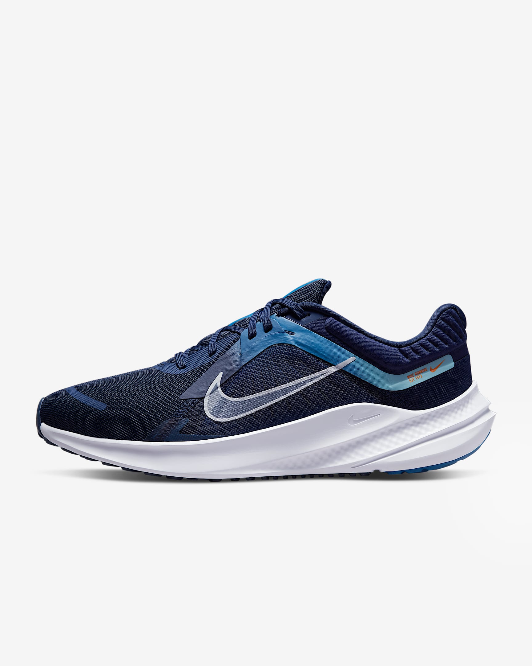 Nike Quest 5 Men's Road Running Shoes - Midnight Navy/Dark Marina Blue/Worn Blue/Pure Platinum