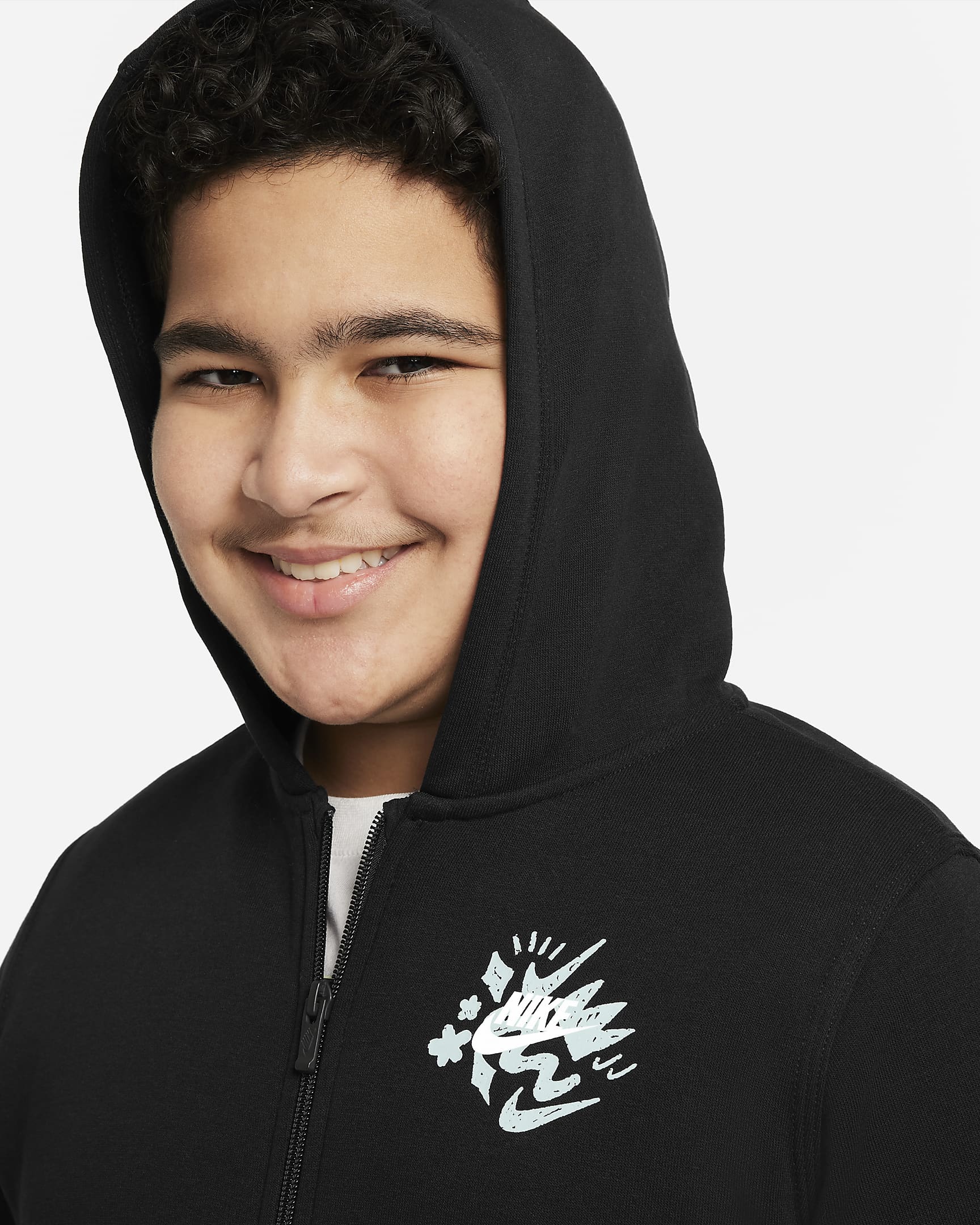 Nike Sportswear Big Kids' (Boys') FullZip Hoodie (Extended Size).