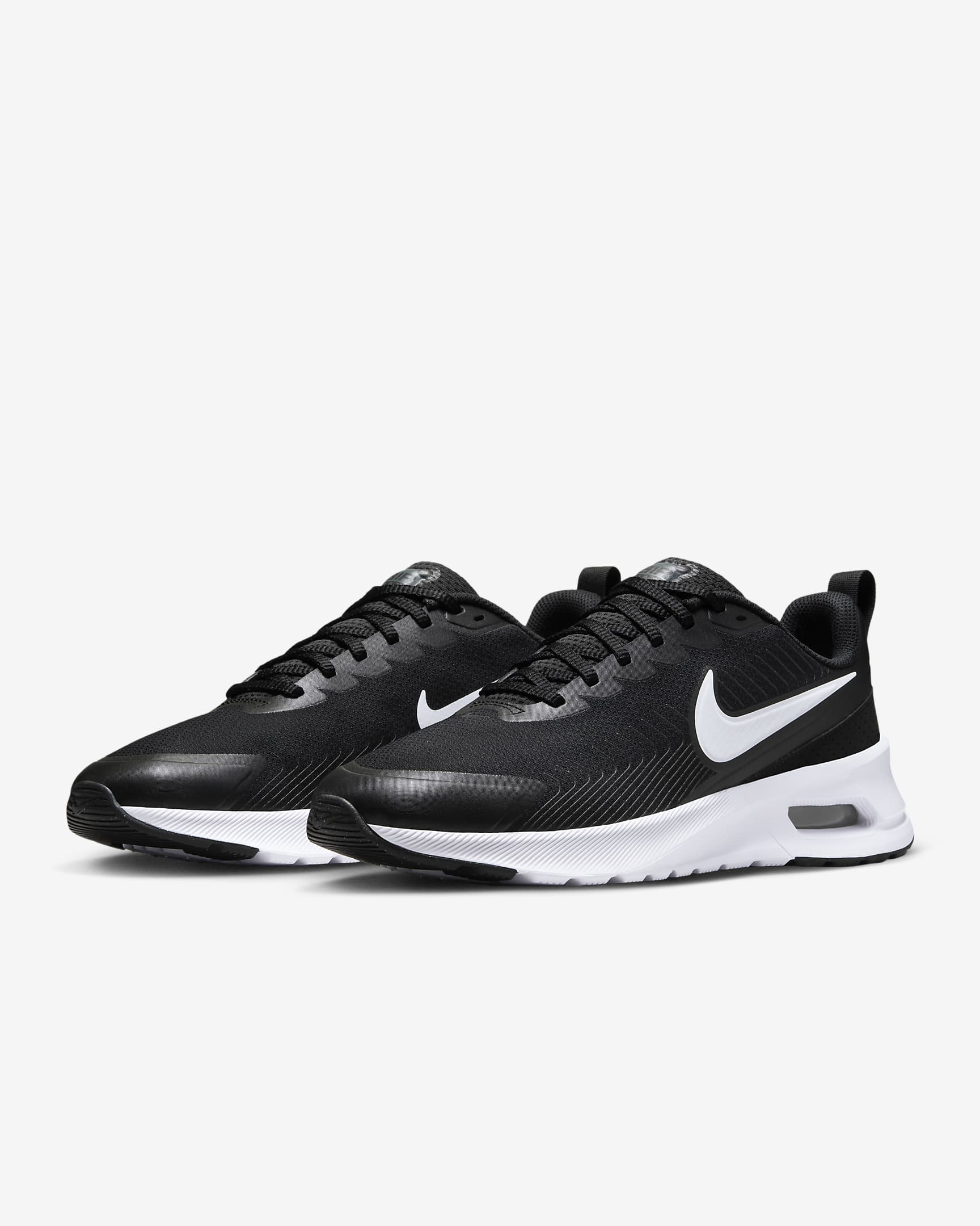 Chaussure Nike Air Max Nuaxis pour homme - Noir/Noir/Blanc/Blanc