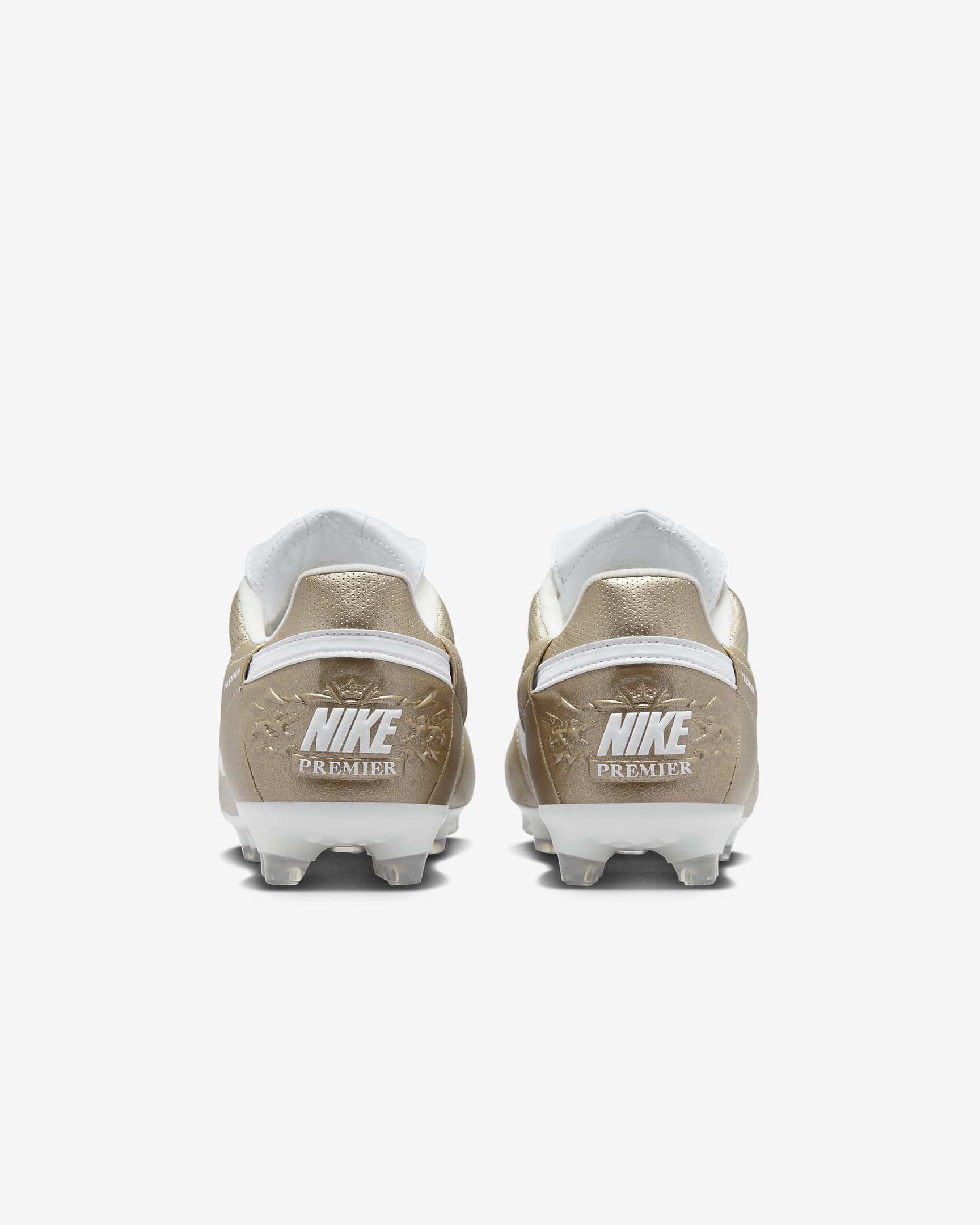 NikePremier 3 Firm-Ground Low-Top Soccer Cleats - Metallic Gold Grain/Metallic Gold Grain/White