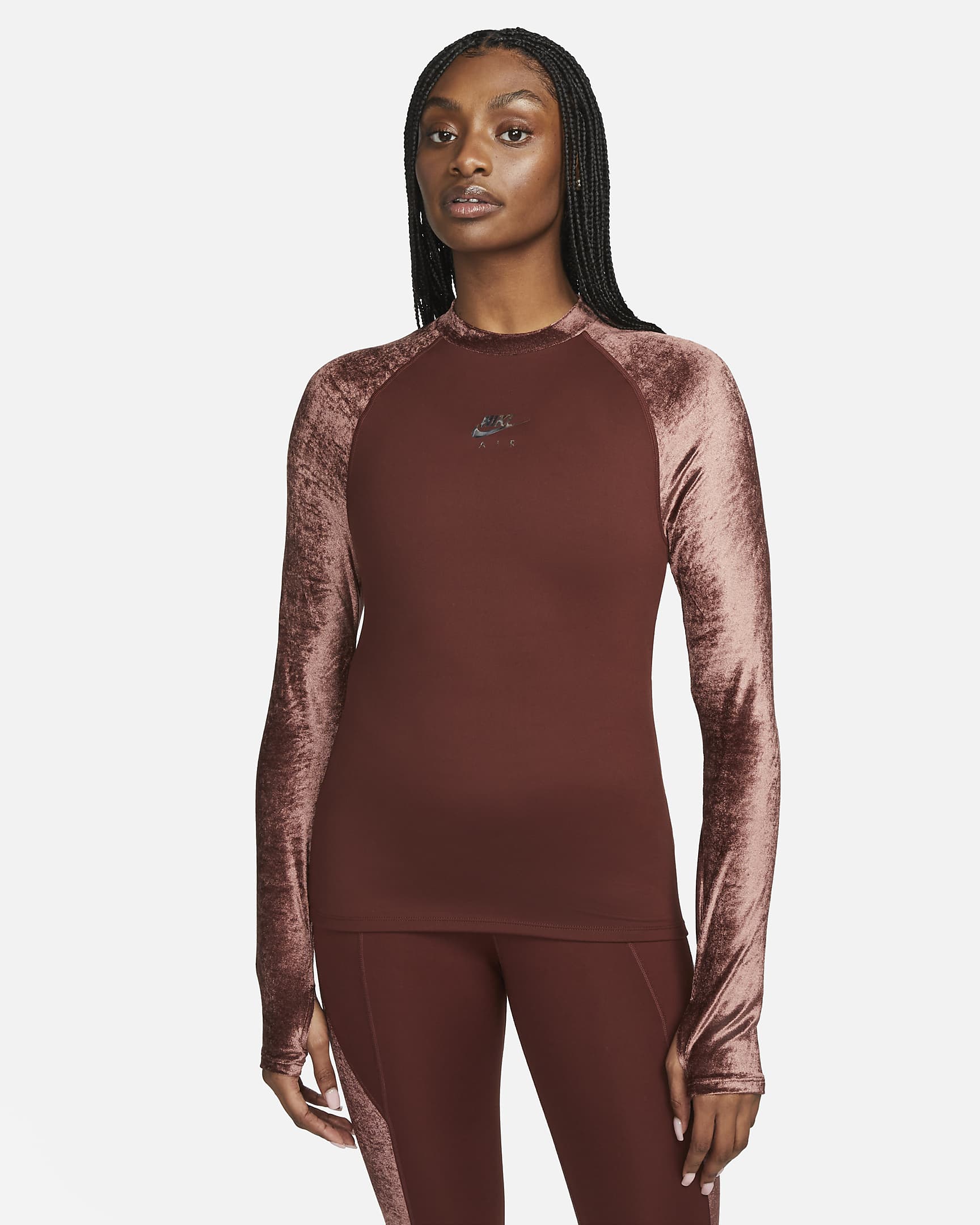 Prenda de capa media de running para mujer Nike Air - Bronce eclipse