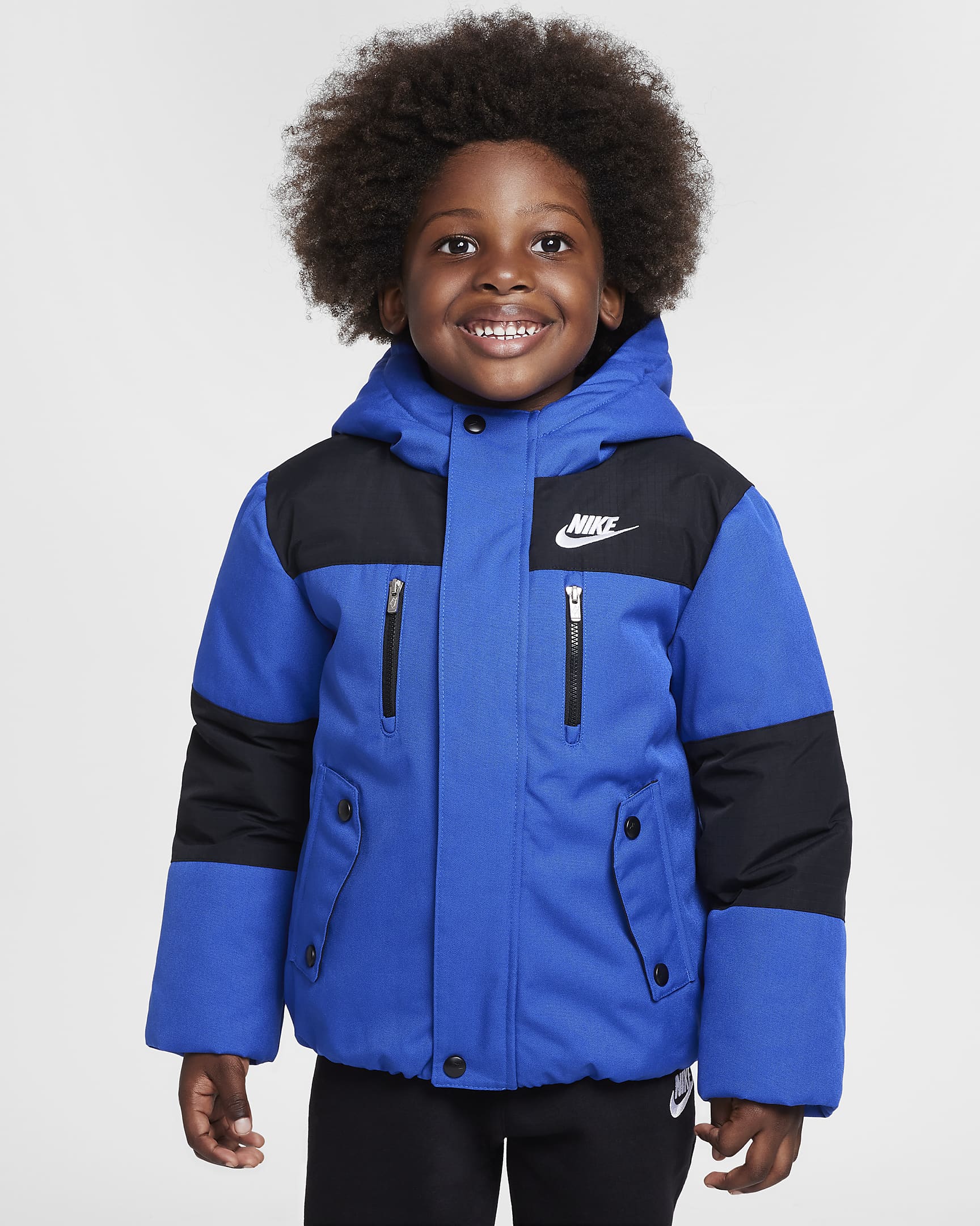 Chamarra de exterior para niños talla pequeña Nike - Royal juego