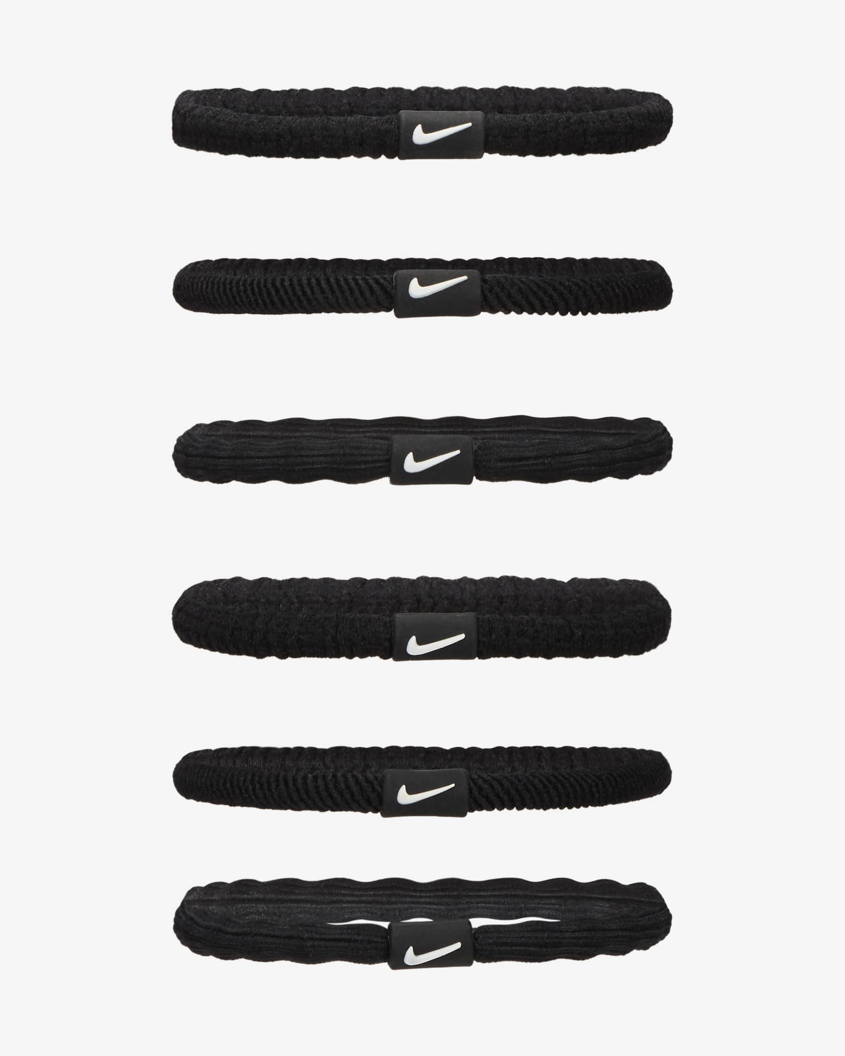 Nike Flex Hair Bands (6 Pack) - Black