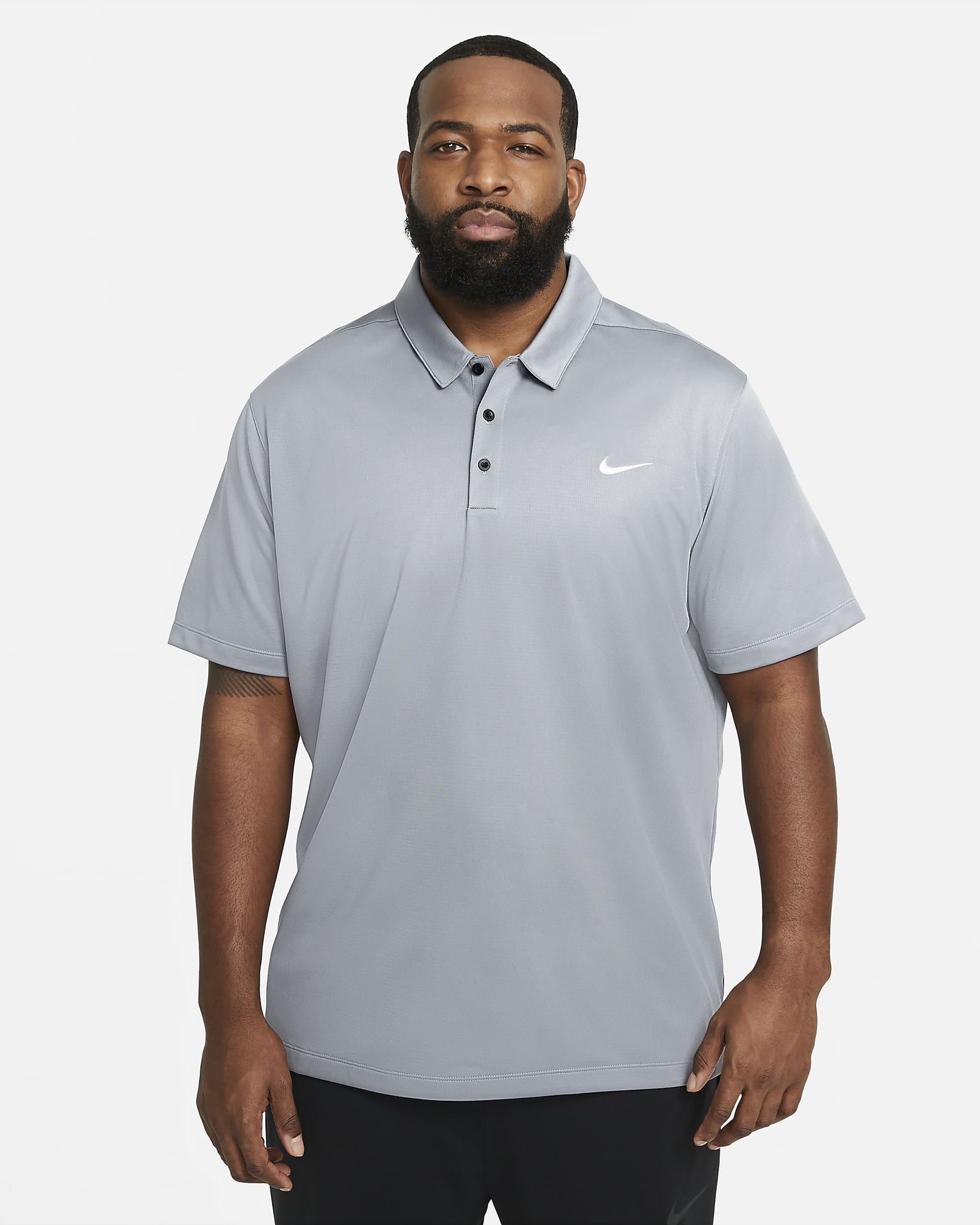 Polo de fútbol para hombre Nike - Gris azulado/Negro/Blanco