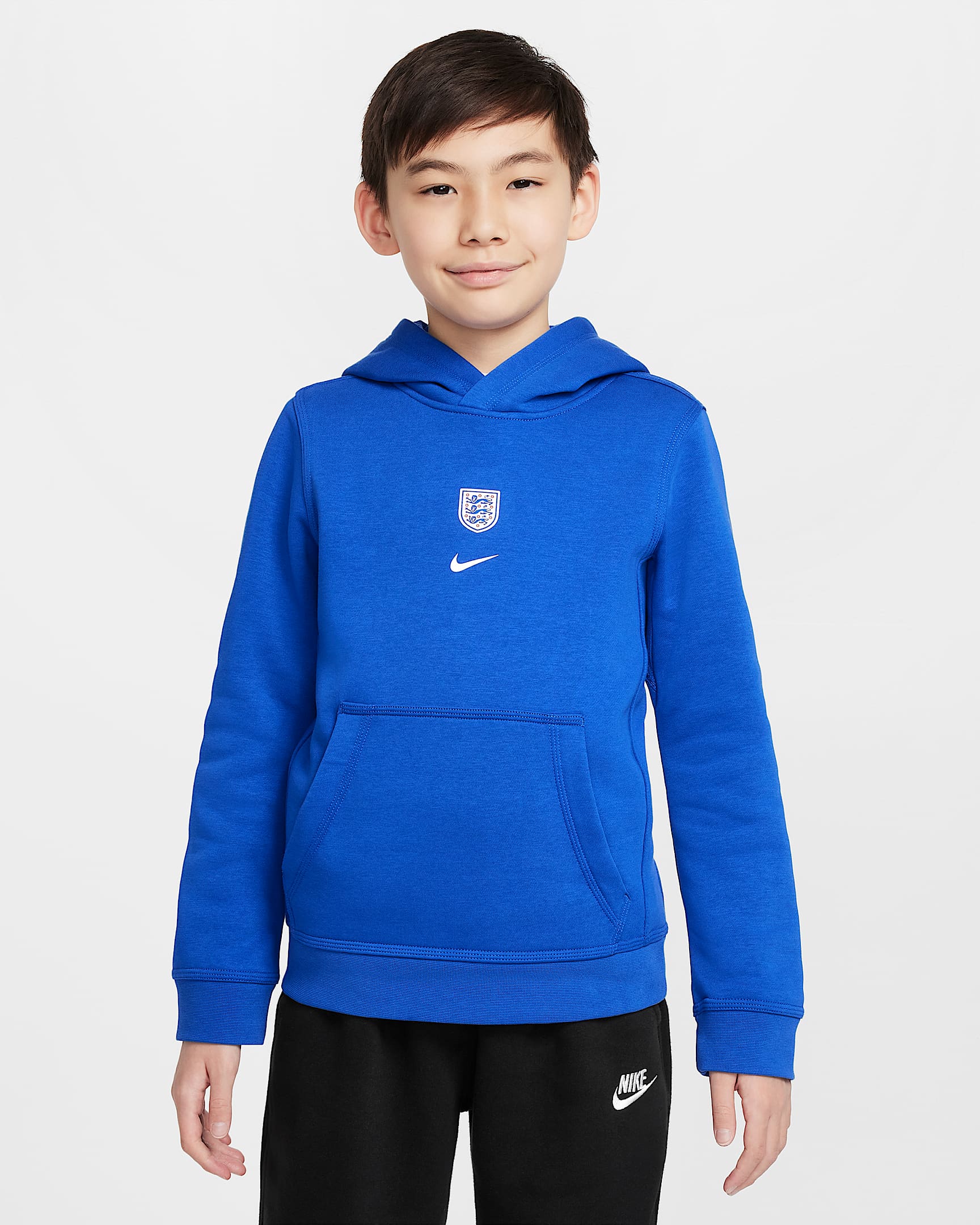 Sweat à capuche Nike Football Angleterre Club pour ado - Game Royal/Blanc