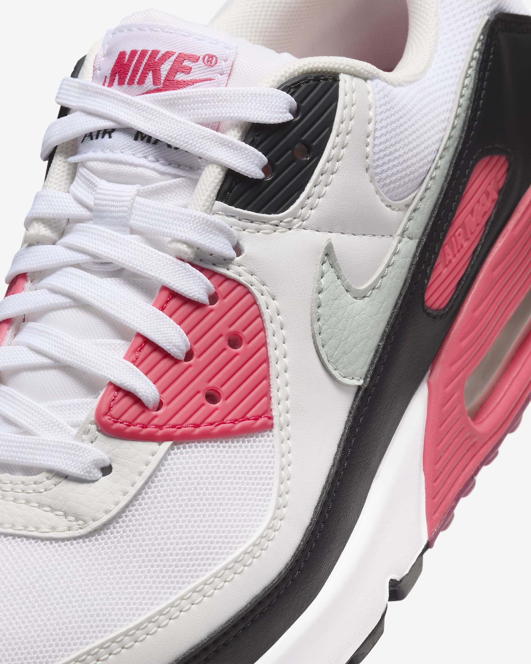 Nike Air Max 90 damesko - Hvit/Aster Pink/Svart/Light Silver