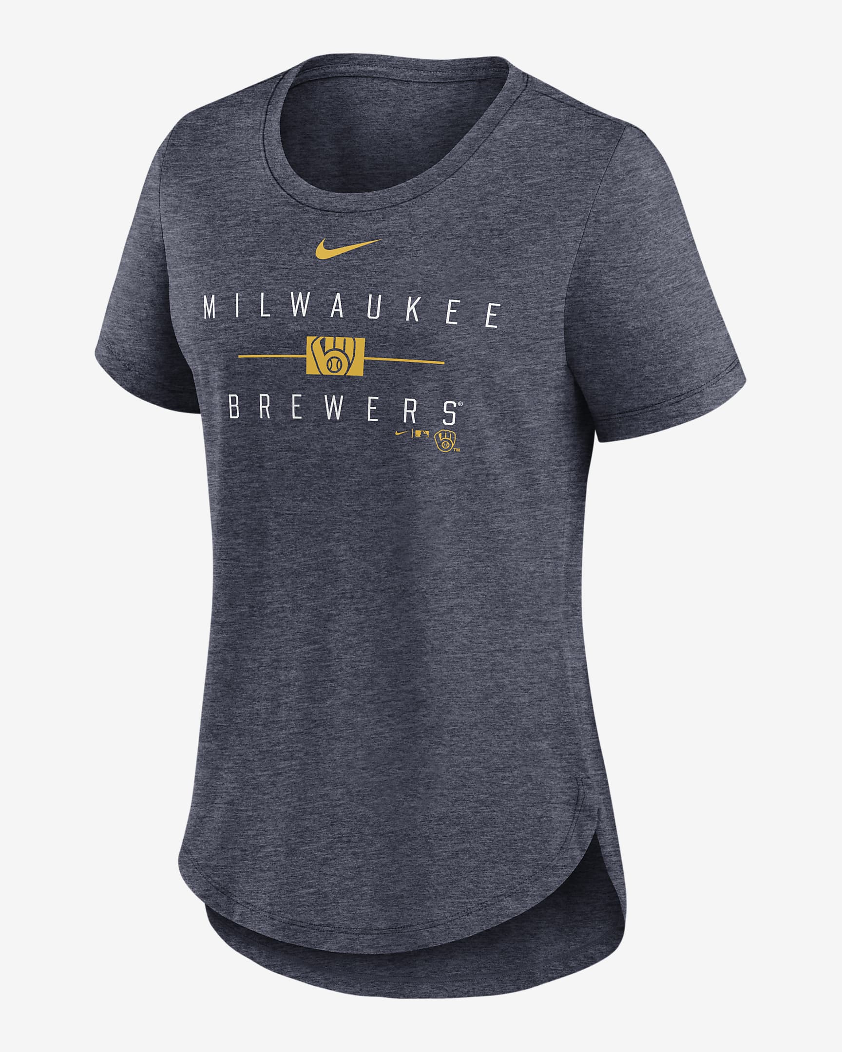 Milwaukee Brewers Knockout Team Stack Women's Nike MLB T-Shirt. Nike.com