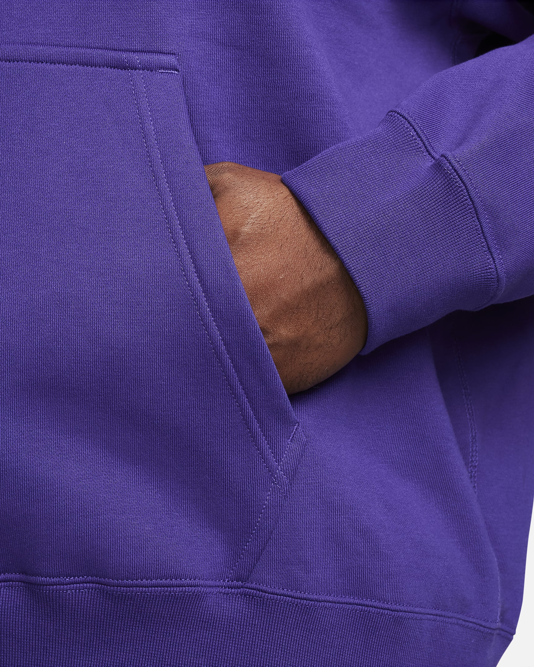 Nike Solo Swoosh Men's Fleece Pullover Hoodie - Field Purple/White