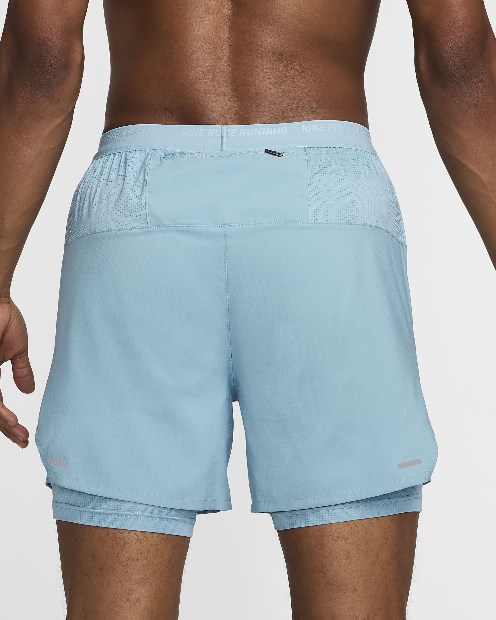 Nike Stride Dri-FIT Hybrid-Laufshorts für Herren (ca. 12,5 cm) - Denim Turquoise/Denim Turquoise/Schwarz