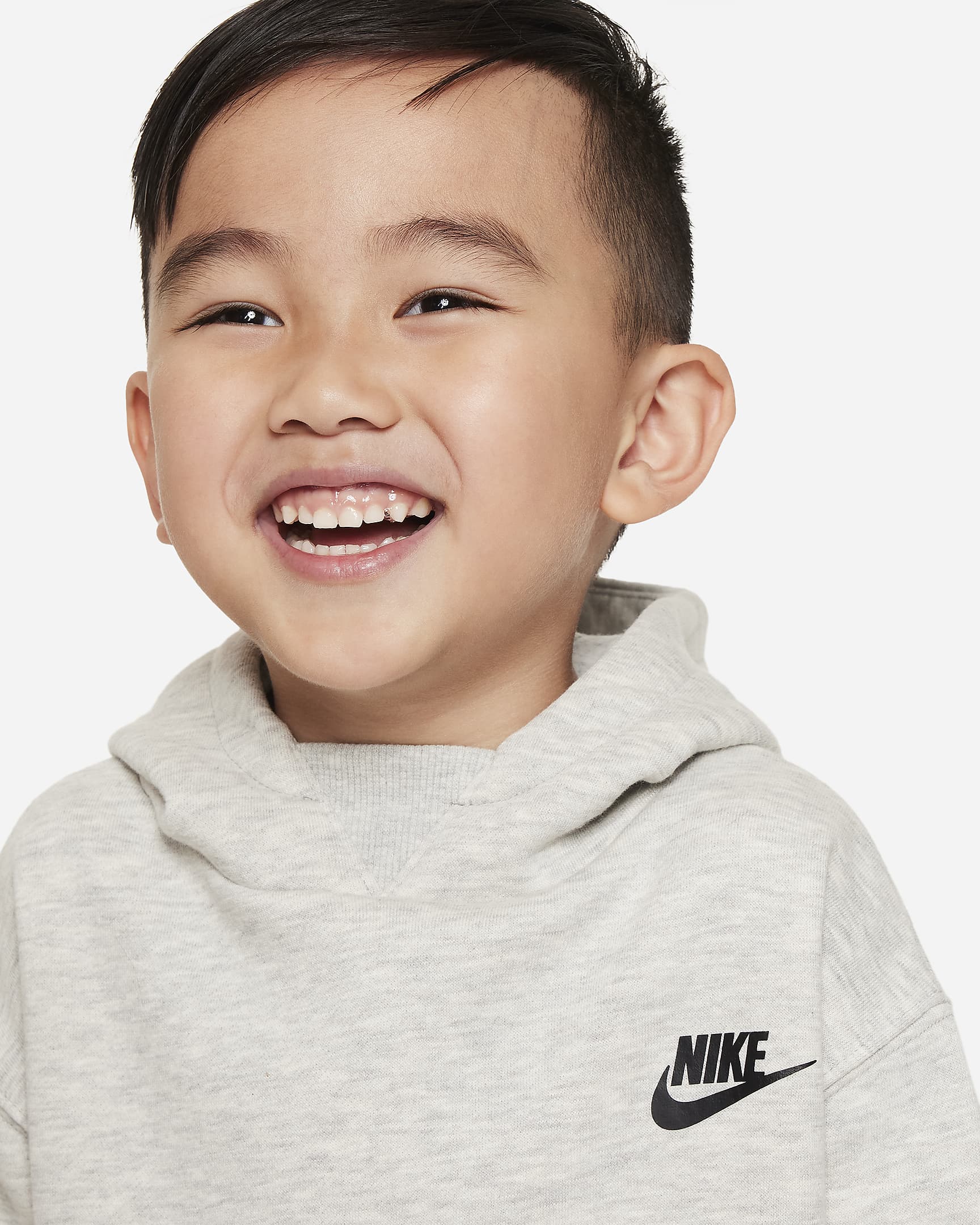 Nike Sportswear Snow Day Fleece Printed Pullover Toddler Hoodie - Grey Heather