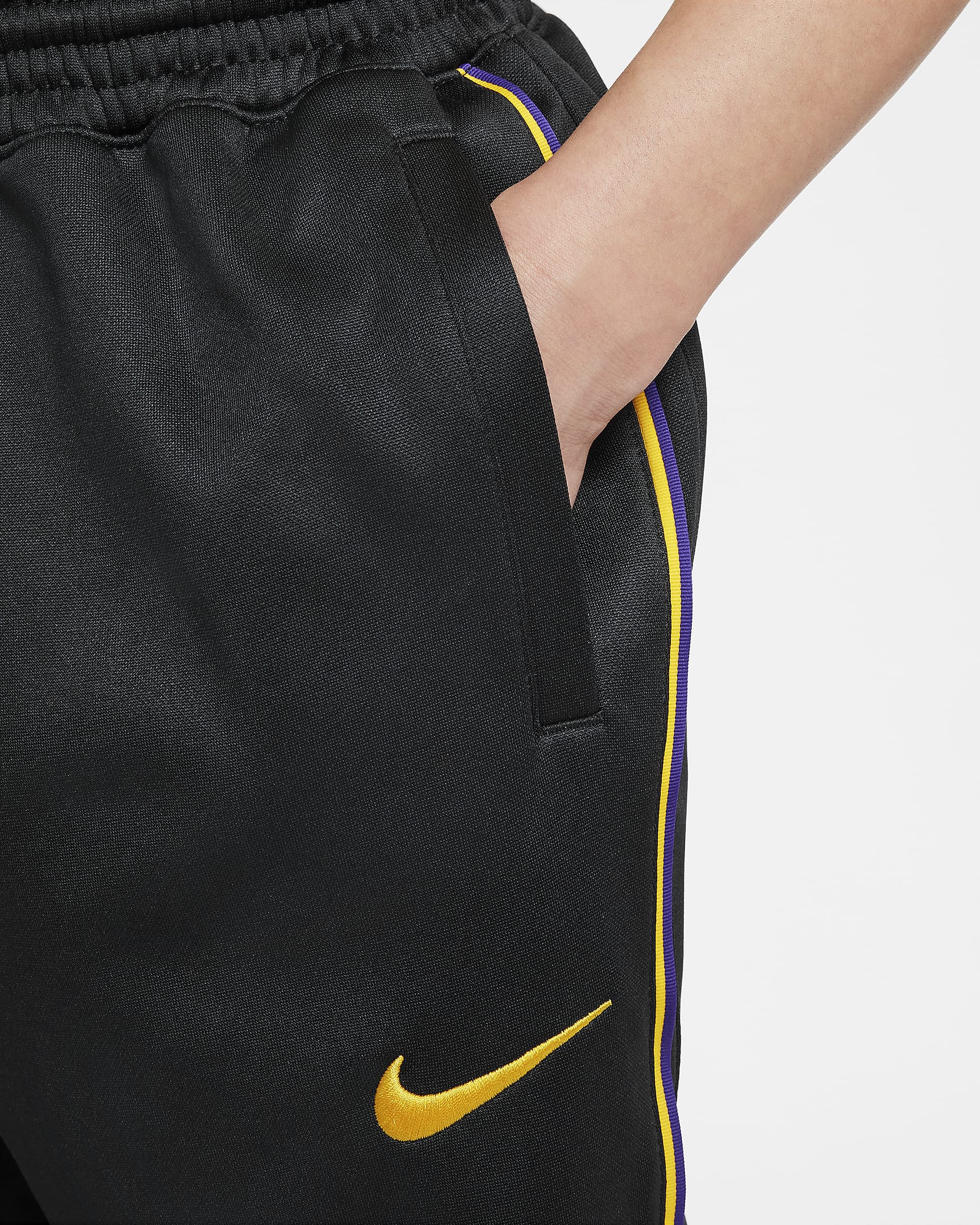 Los Angeles Lakers Showtime City Edition Pantalón Nike Dri-FIT de la NBA - Niño/a - Negro