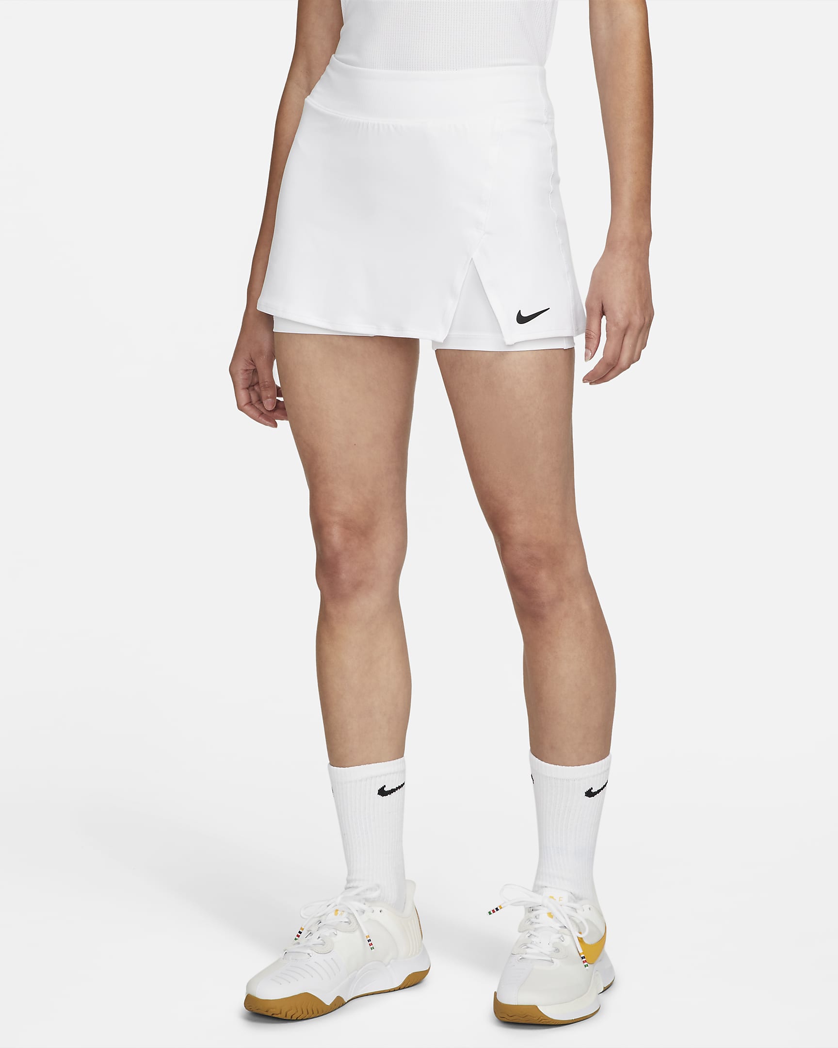 Jupe de tennis NikeCourt Dri-FIT Victory pour Femme - Blanc/Noir