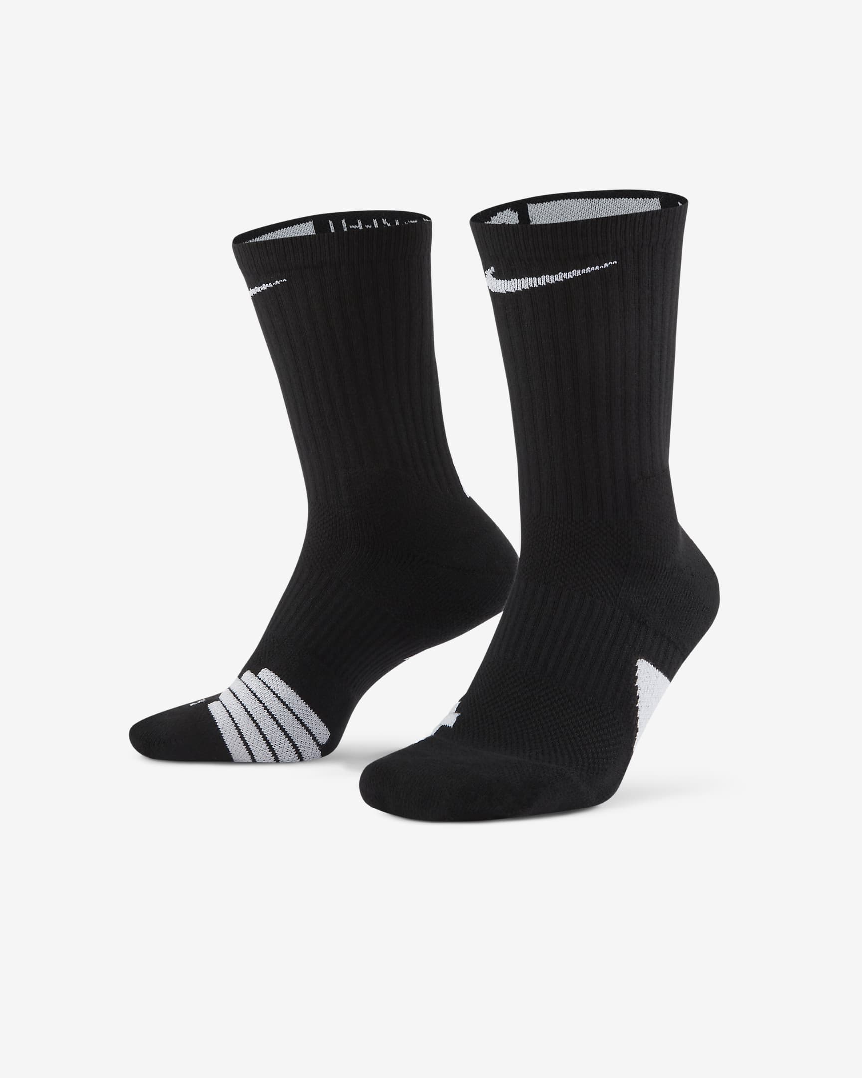 Nike Elite Crew Basketball Socks - Black/White/White