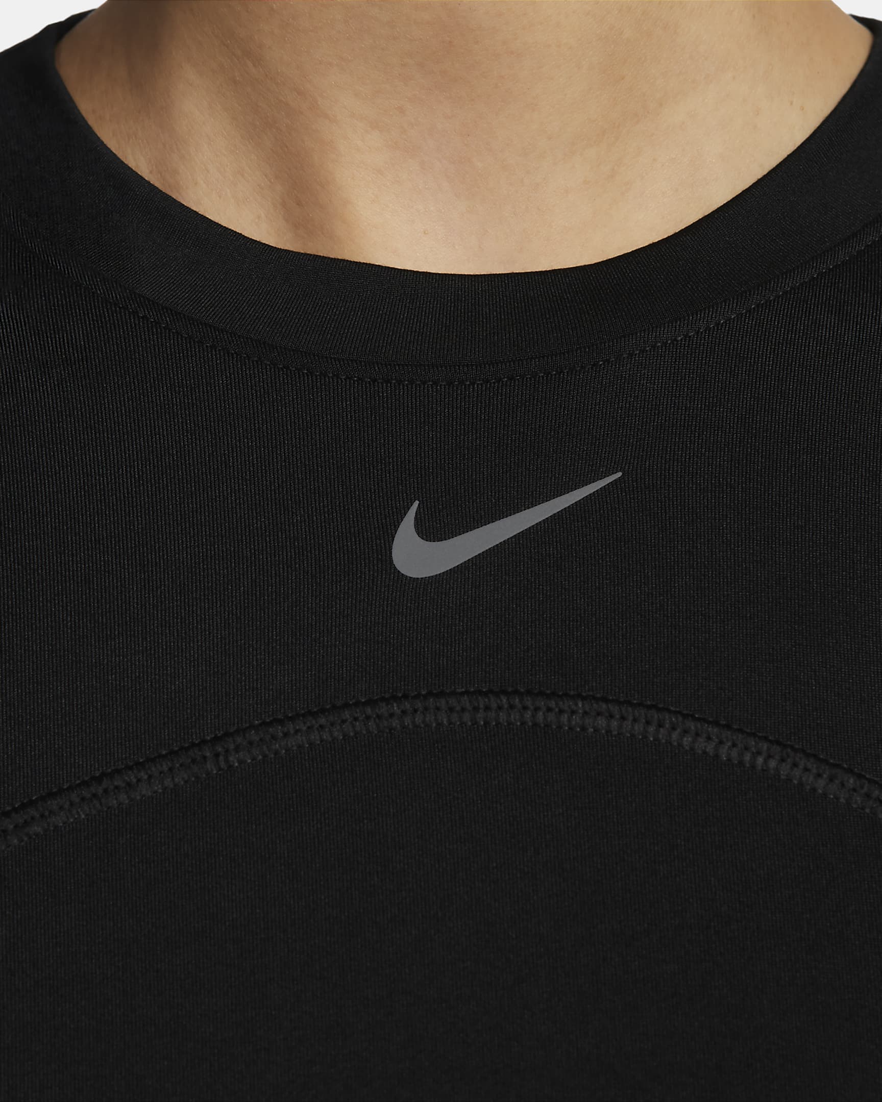 Nike Dri-FIT Swift UV Women's Crew-Neck Running Top - Black