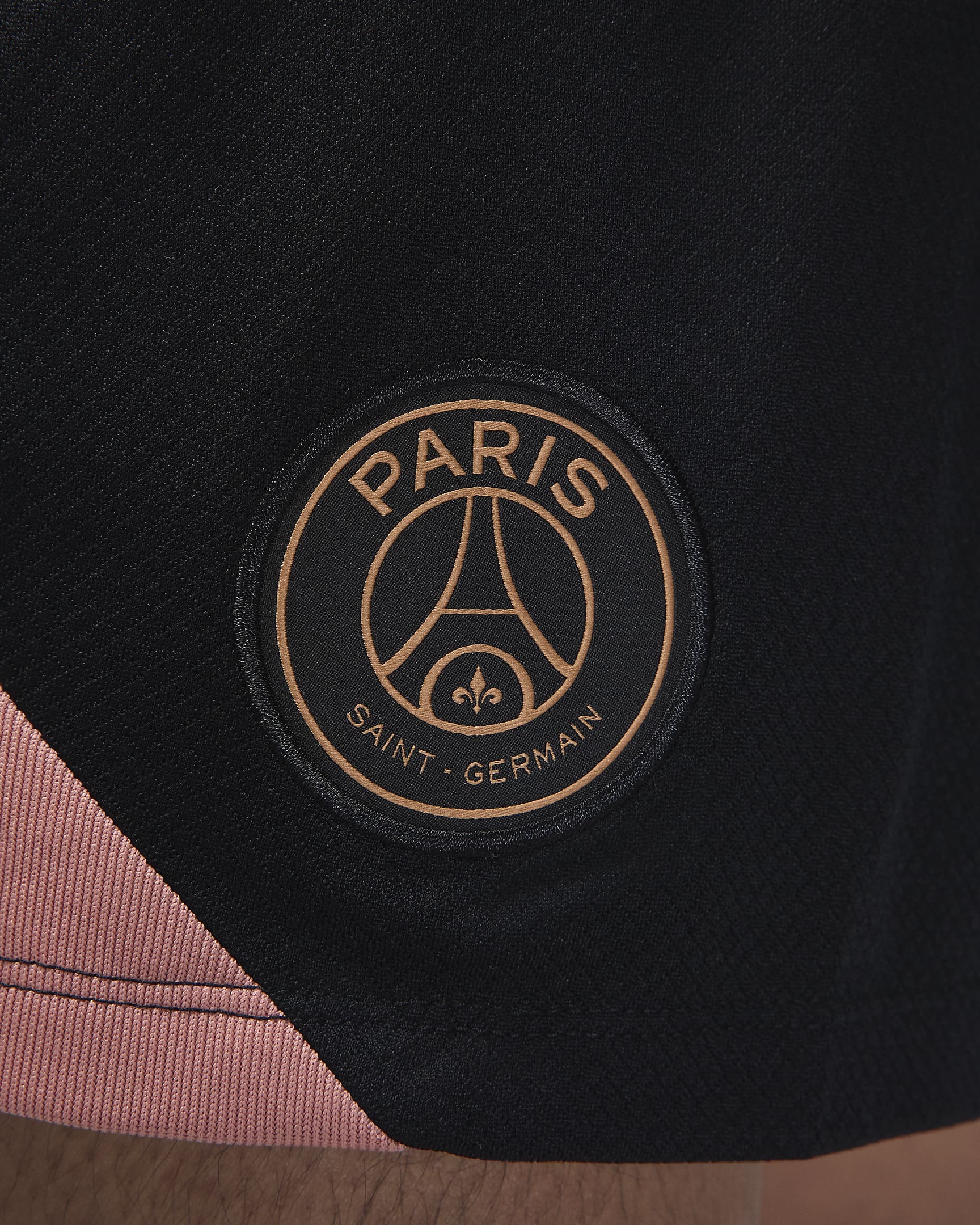 Paris Saint-Germain Strike Third Men's Jordan Dri-FIT Football Knit Shorts - Black/Rust Pink/Rust Pink