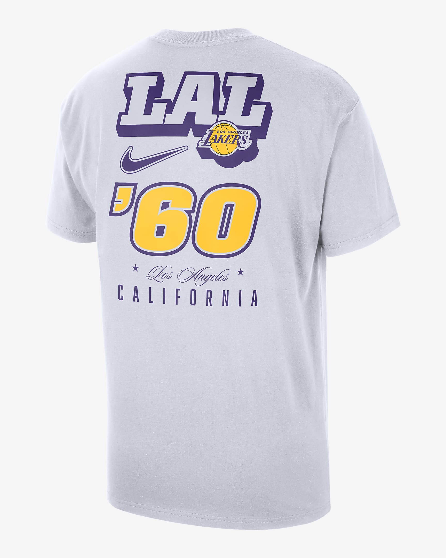 Los Angeles Lakers Courtside Men's Nike NBA T-Shirt - White