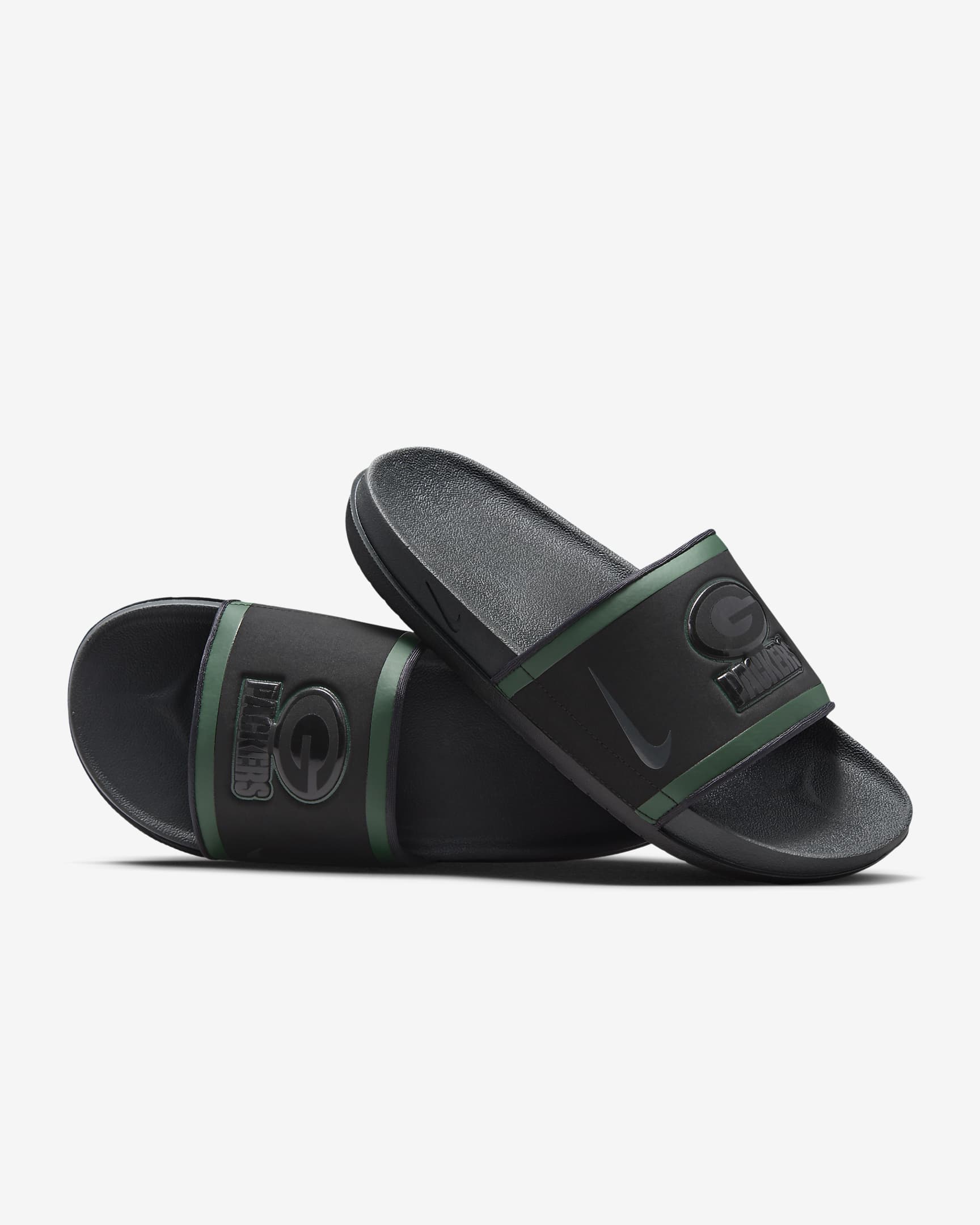 Nike Offcourt (NFL Green Bay Packers) Slide - Black/Fir/University Gold/Anthracite