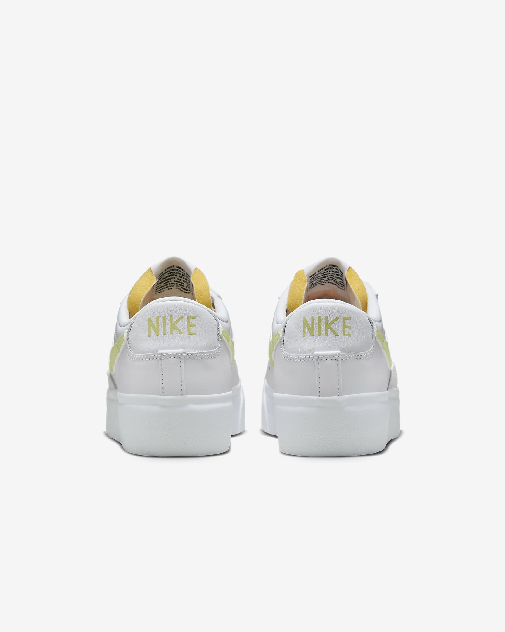 Nike Blazer Low Platform Women's Shoes - White/Team Orange/Black/Life Lime