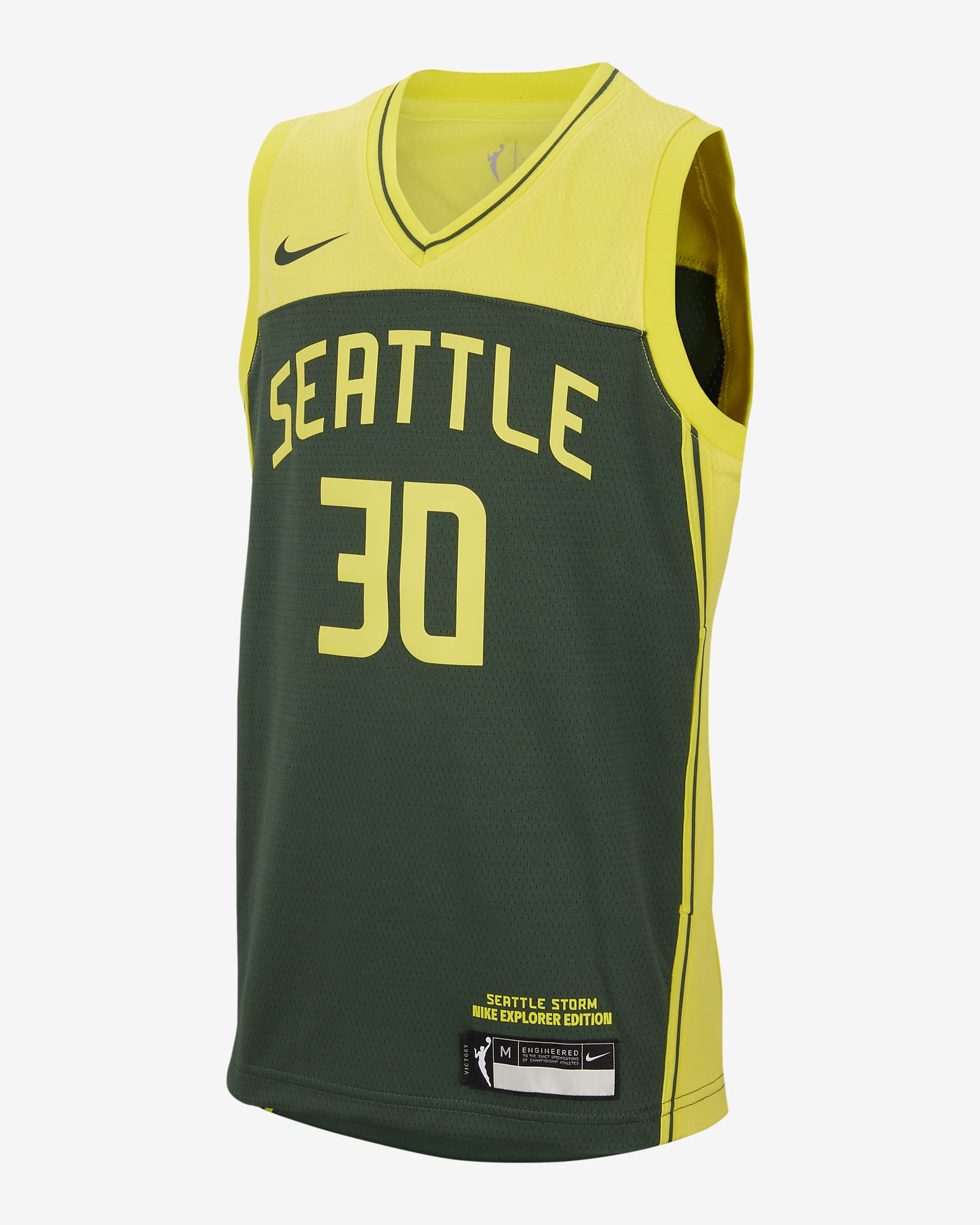 Jersey Nike Dri-FIT de la WNBA Swingman para niños talla grande Breanna Stewart Seattle Storm 2024 Explorer Edition - Abeto