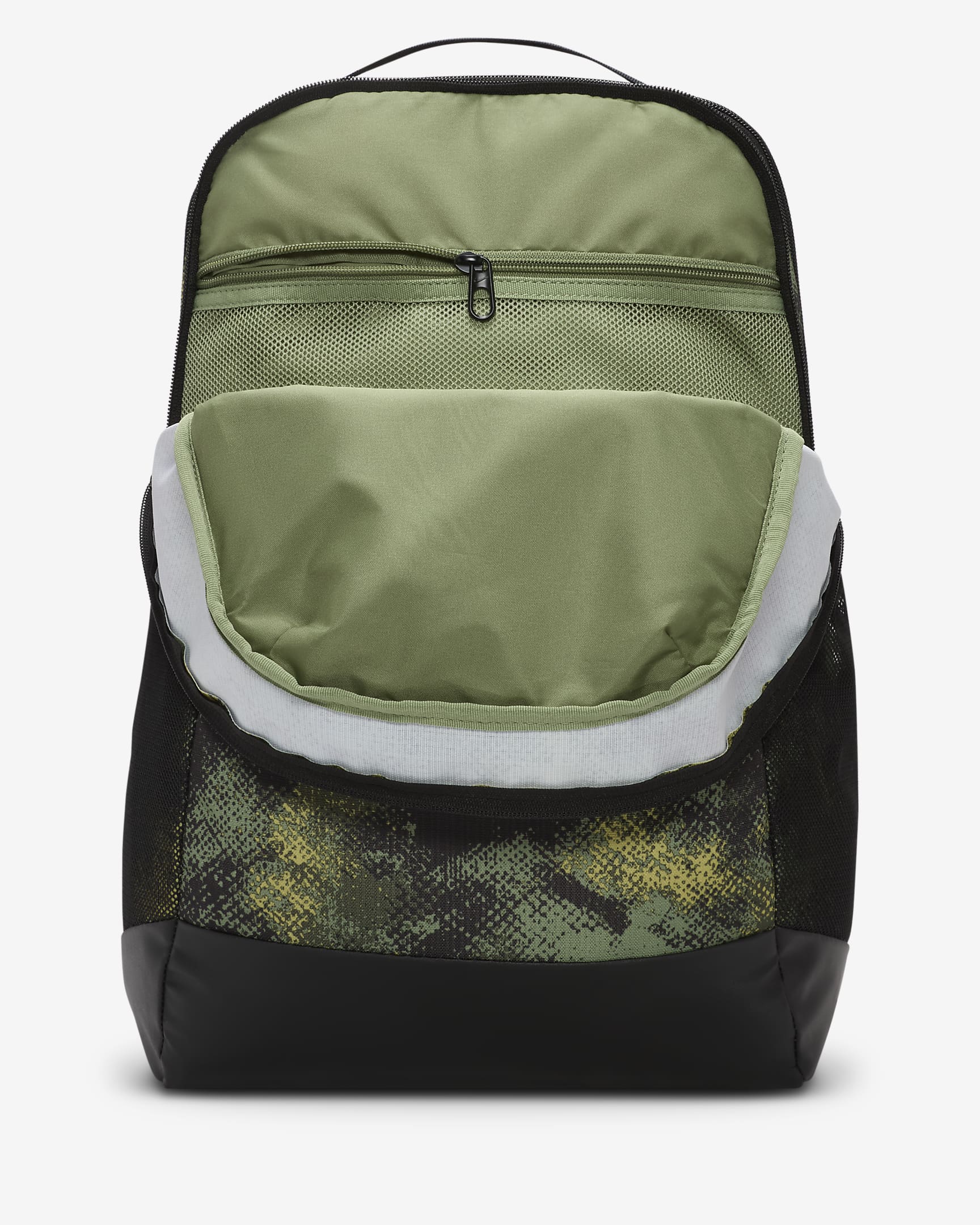 Nike Brasilia Backpack (Medium, 24L) - Oil Green/Black/Coconut Milk