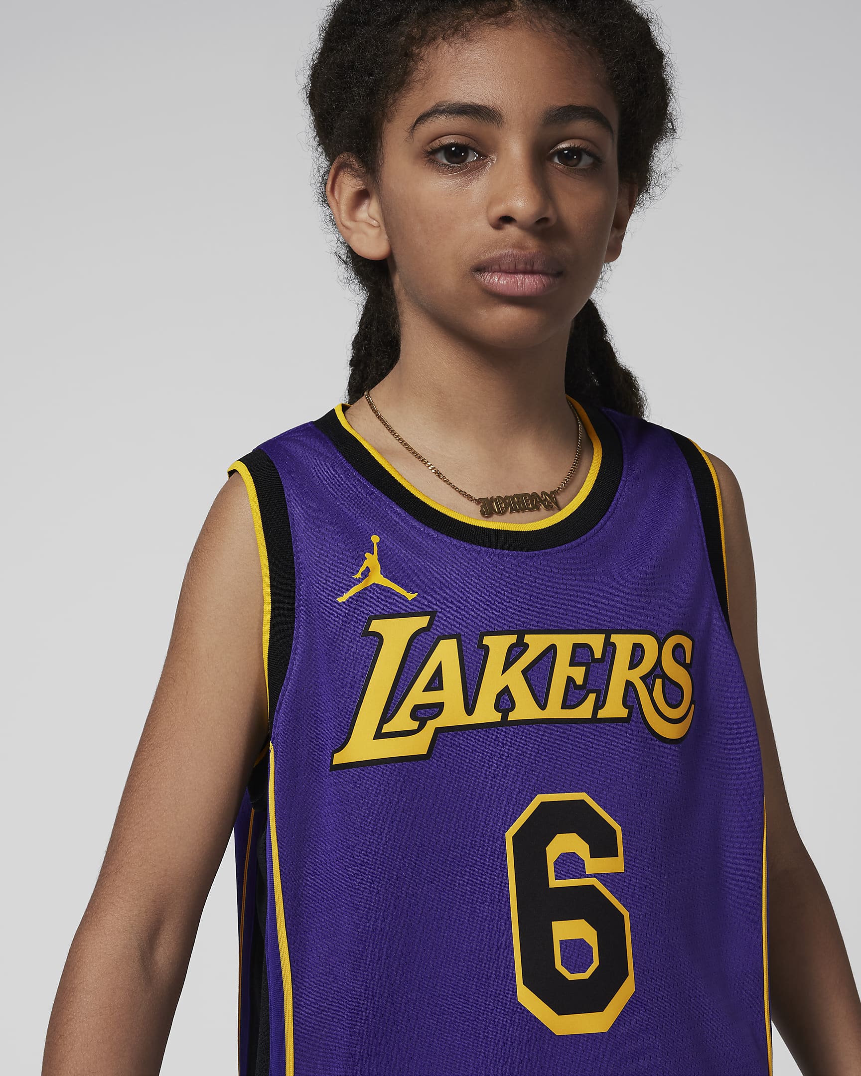 Los Angeles Lakers Statement Edition Older Kids' Nike Dri-FIT Swingman Jersey - Field Purple