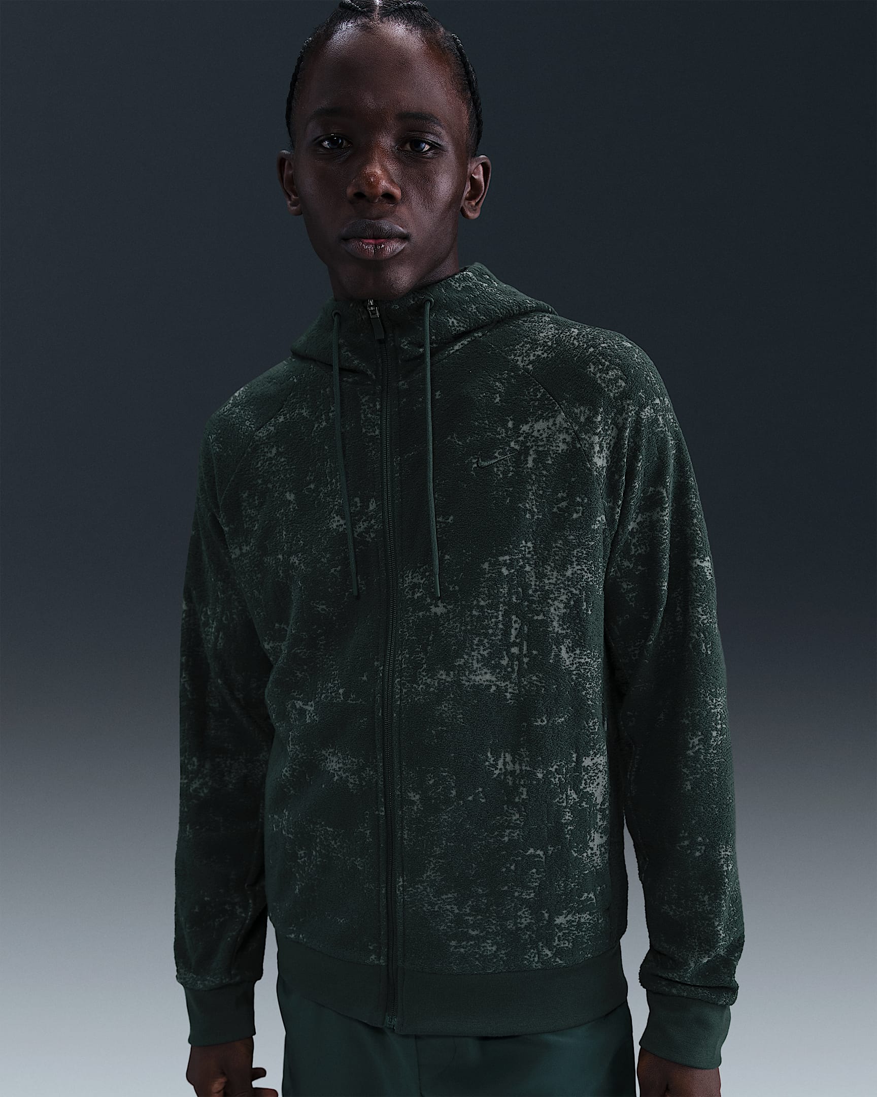 Sweat à capuche et zip Nike Primary Therma-FIT pour homme - Seaweed/Seaweed