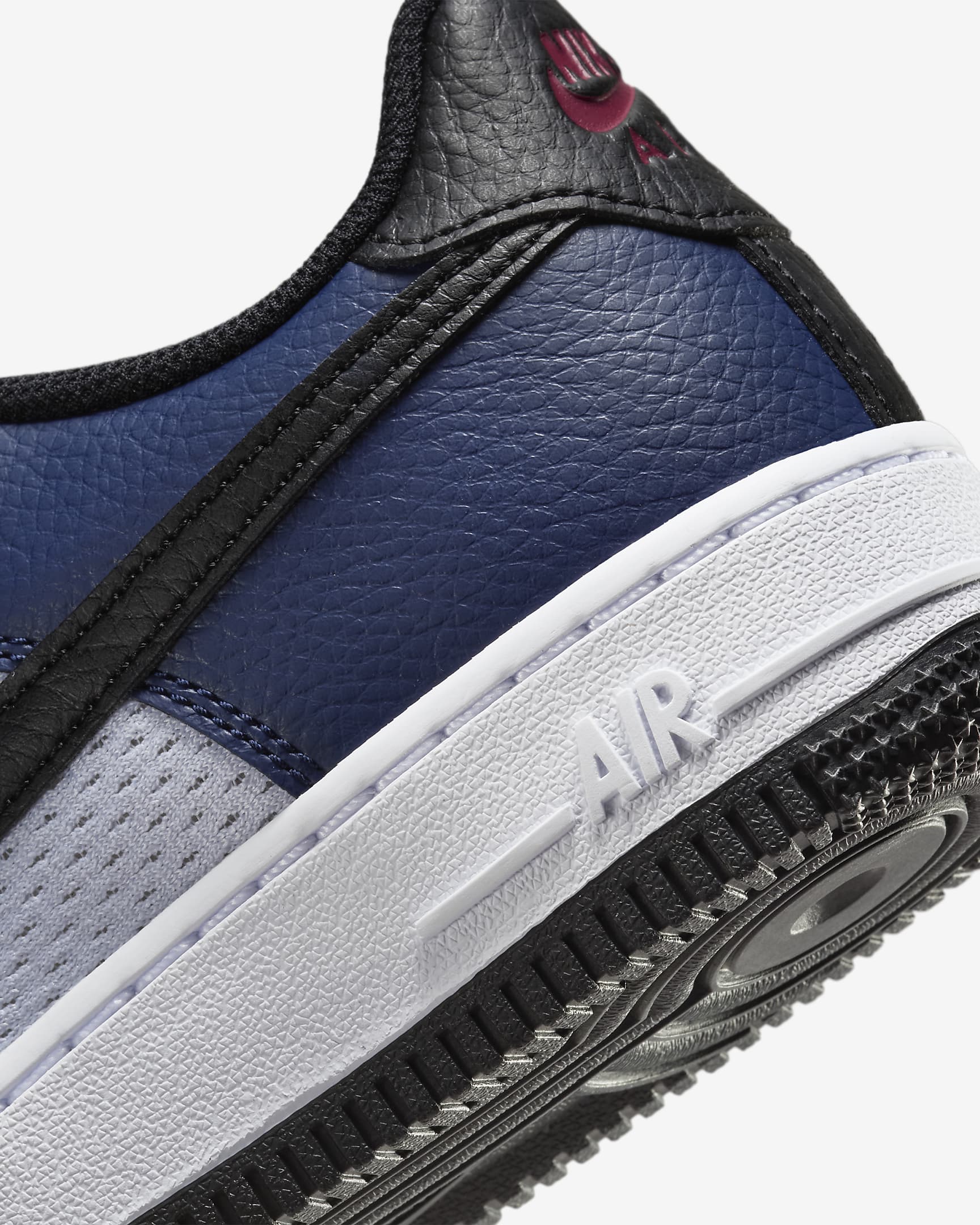 Nike Air Force 1 Big Kids' Shoes - Midnight Navy/White/University Red/Black