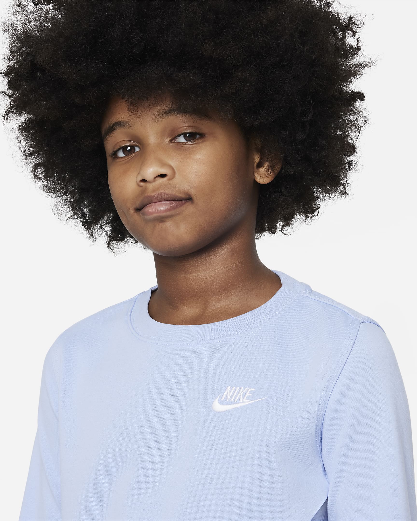 Nike Sportswear Older Kids' (Boys') French Terry Crew. Nike ID