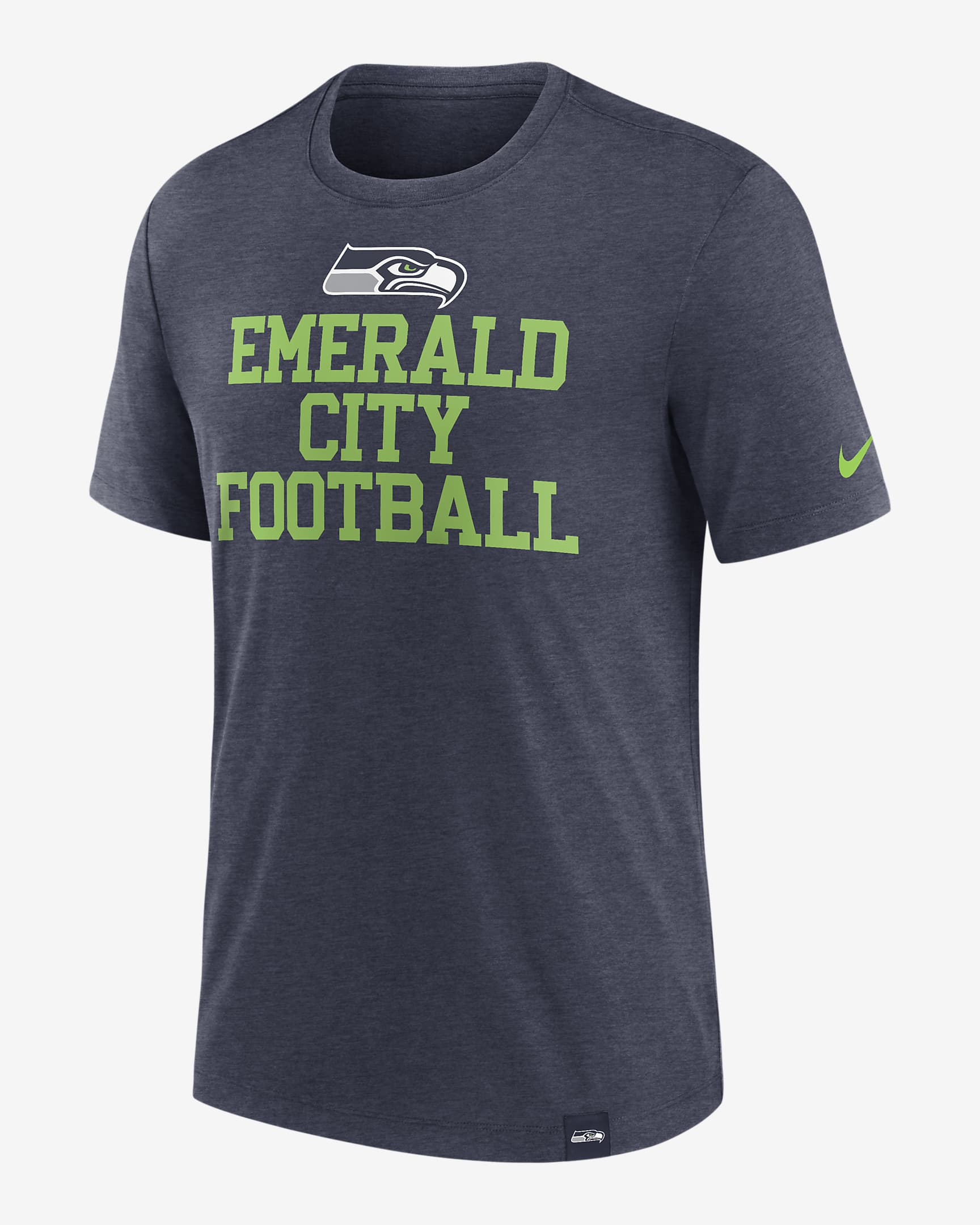 Seattle Seahawks Blitz Men's Nike NFL T-Shirt - Navy Heather