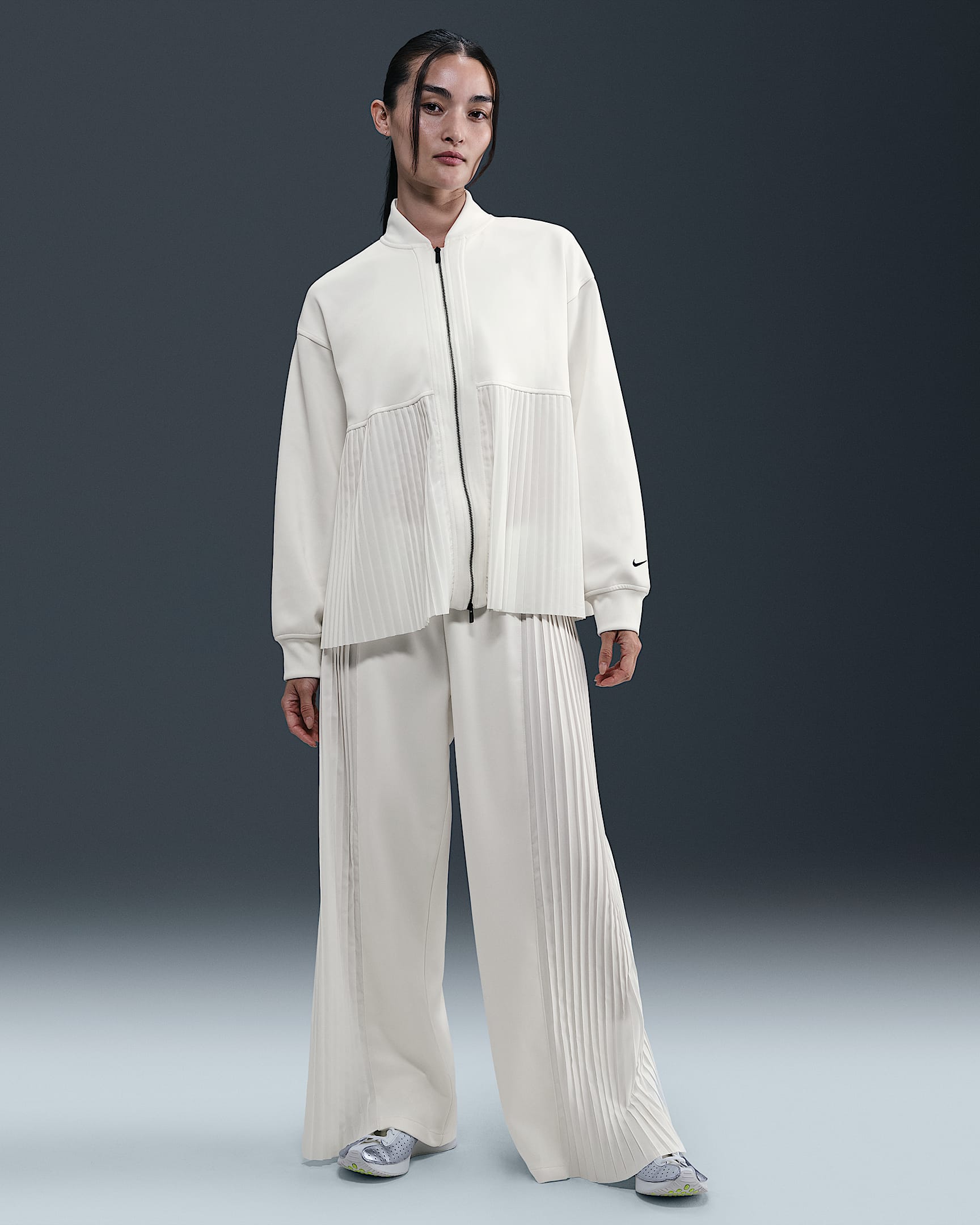 Nike Sportswear Women's Pleated Trousers - Sail/Black