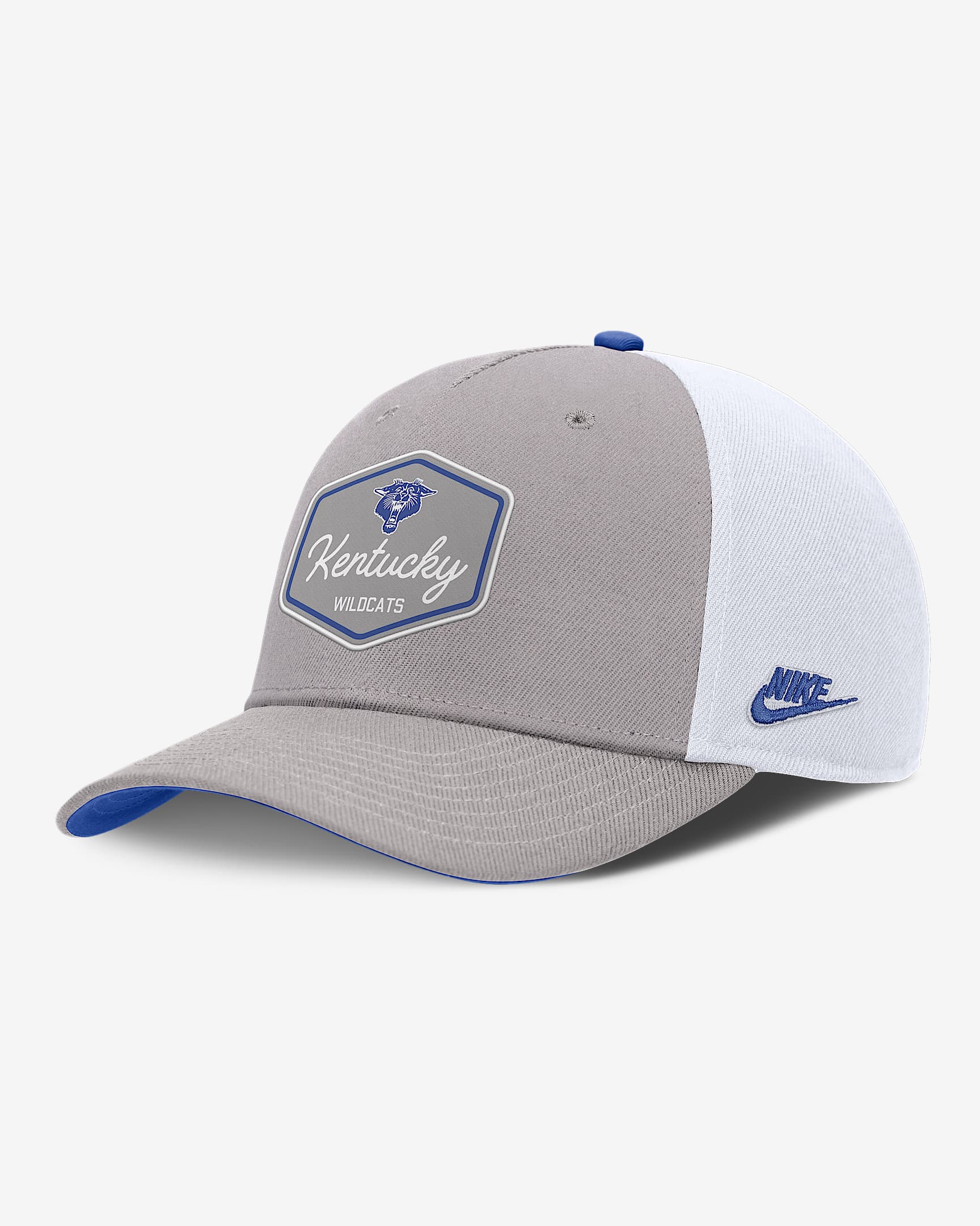 Gorra universitaria Nike ajustable para hombre Kentucky Legacy Rise - Gris