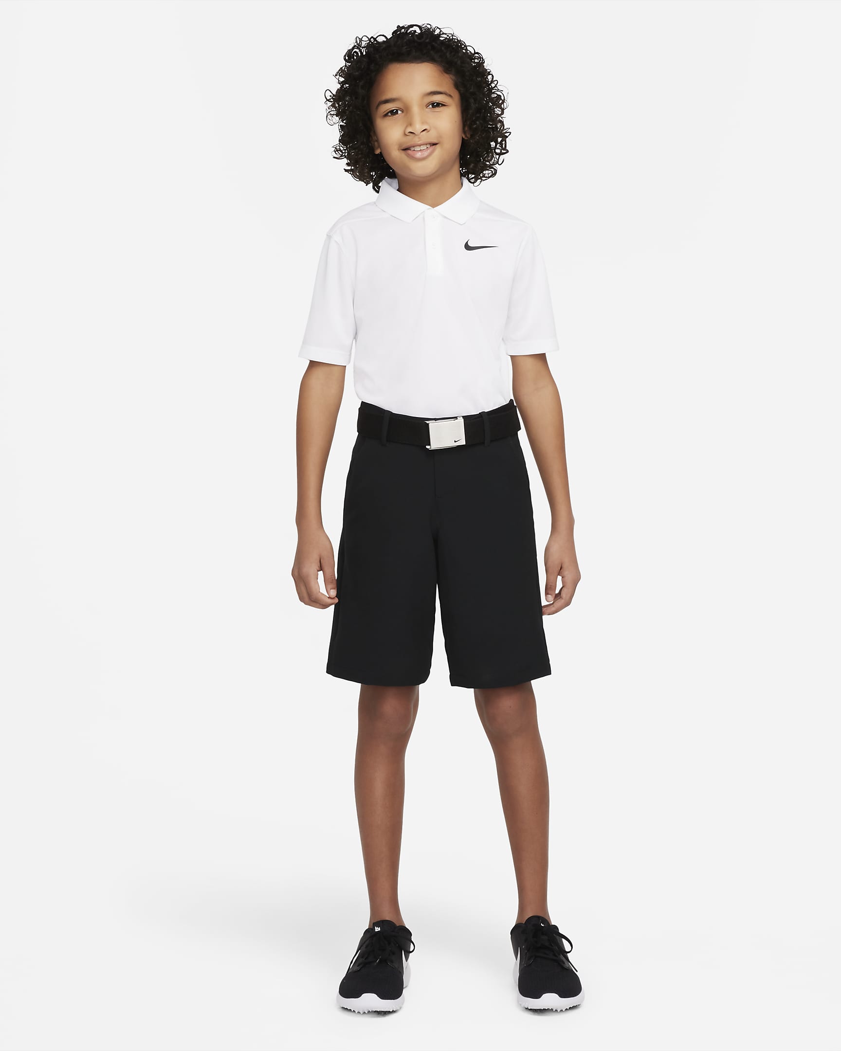 Nike Dri-FIT Victory Older Kids' (Boys') Golf Polo - White/Black