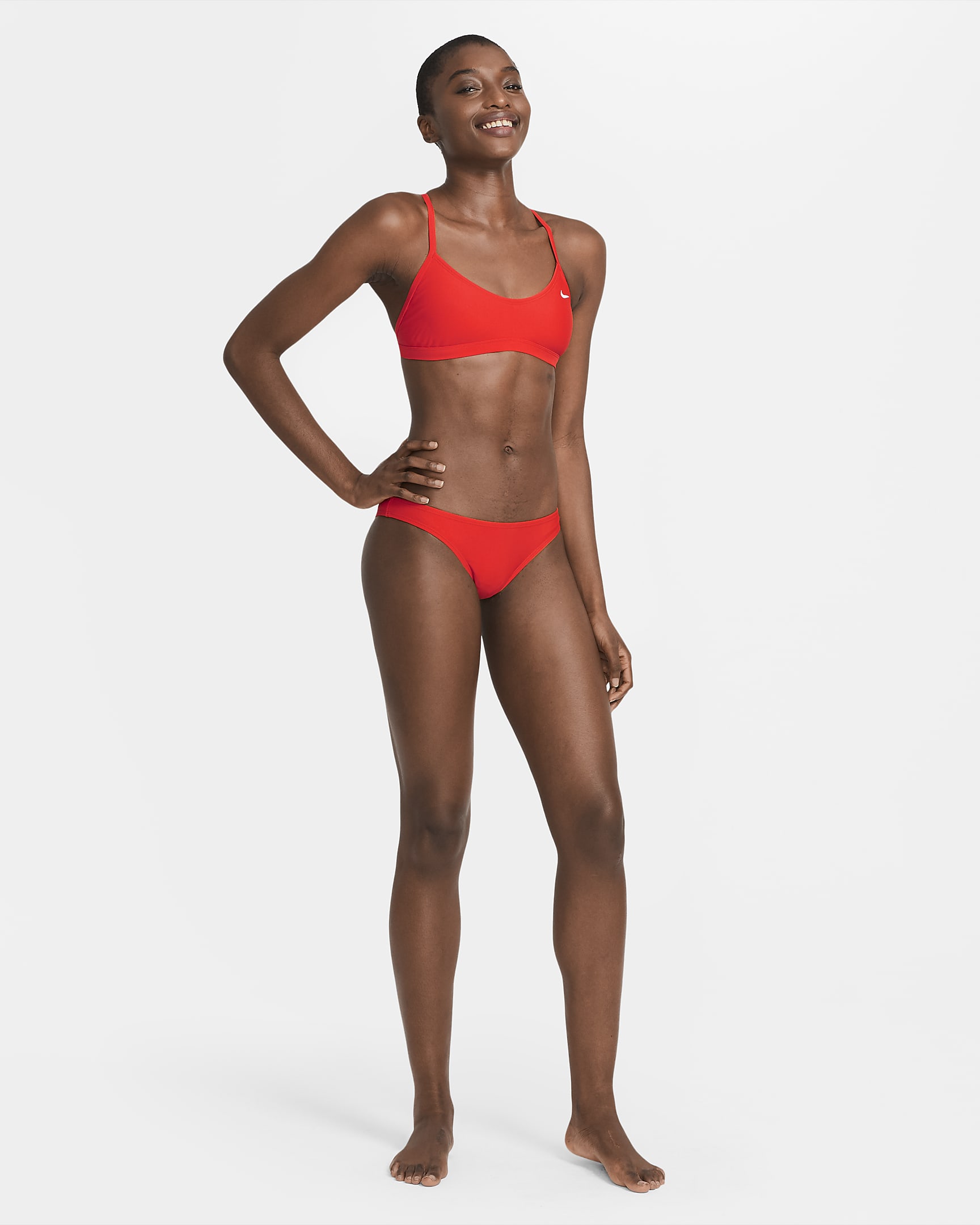 Nike Solid Women's Tri-Back Bikini Top - Chile Red