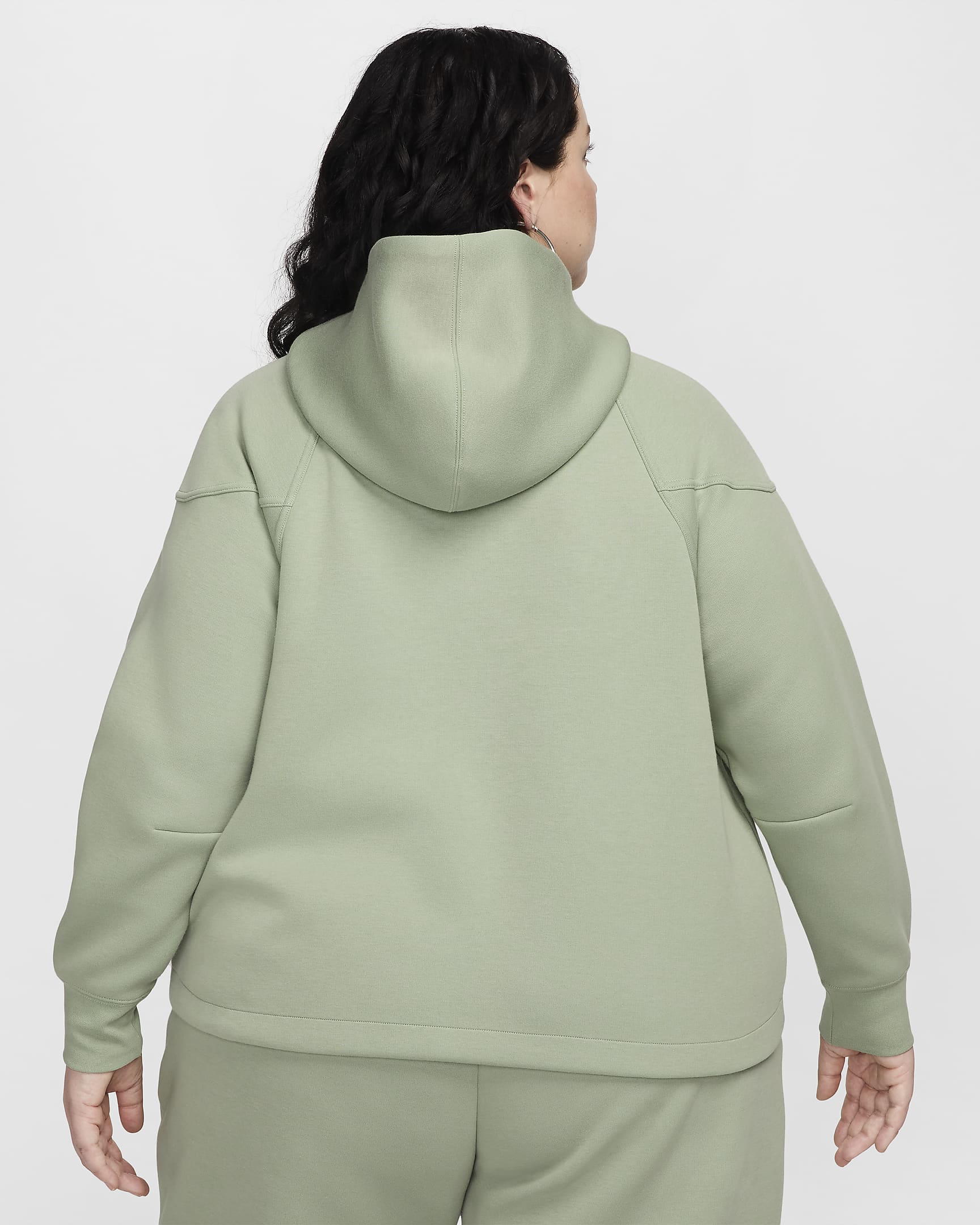 Nike Sportswear Tech Fleece Windrunner Women's Full-Zip Hoodie (Plus Size) - Jade Horizon/Black