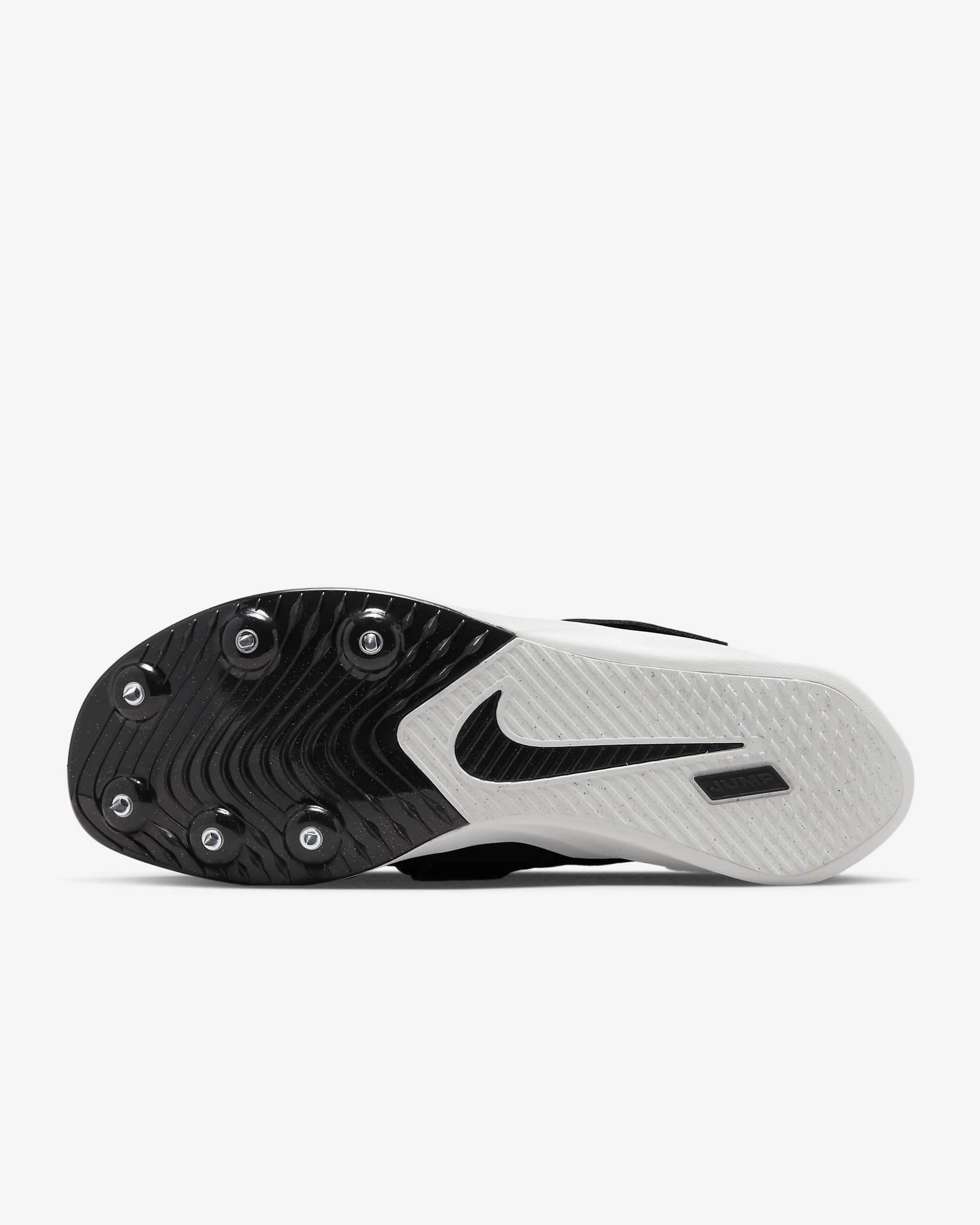 Sapatilhas de salto para atletismo Nike Rival Jump - Preto/Cinzento Smoke escuro/Cinzento Smoke claro/Prateado metalizado