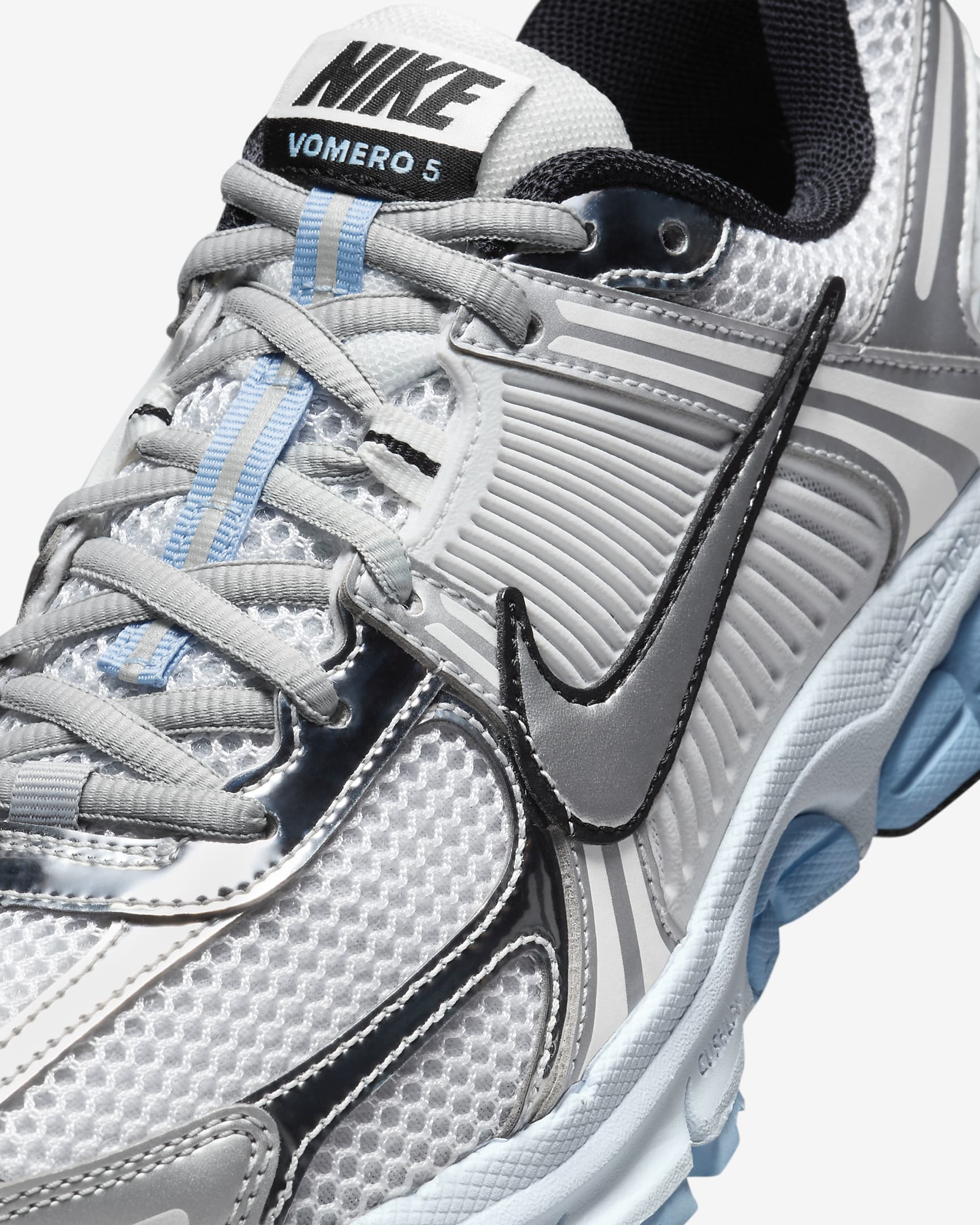 Nike Zoom Vomero 5 damesschoenen - Wit/Pure Platinum/Blue Tint/Metallic Silver