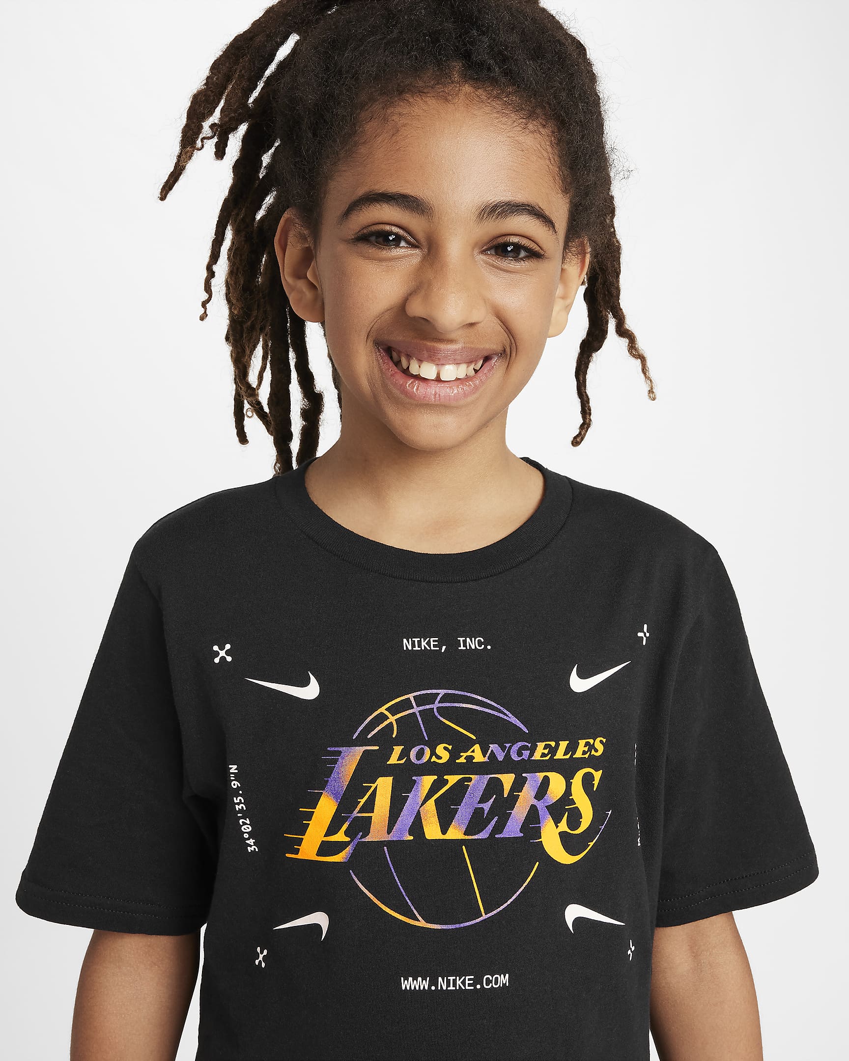 Los Angeles Lakers Older Kids' (Boys') Nike NBA Logo T-Shirt. Nike NL 