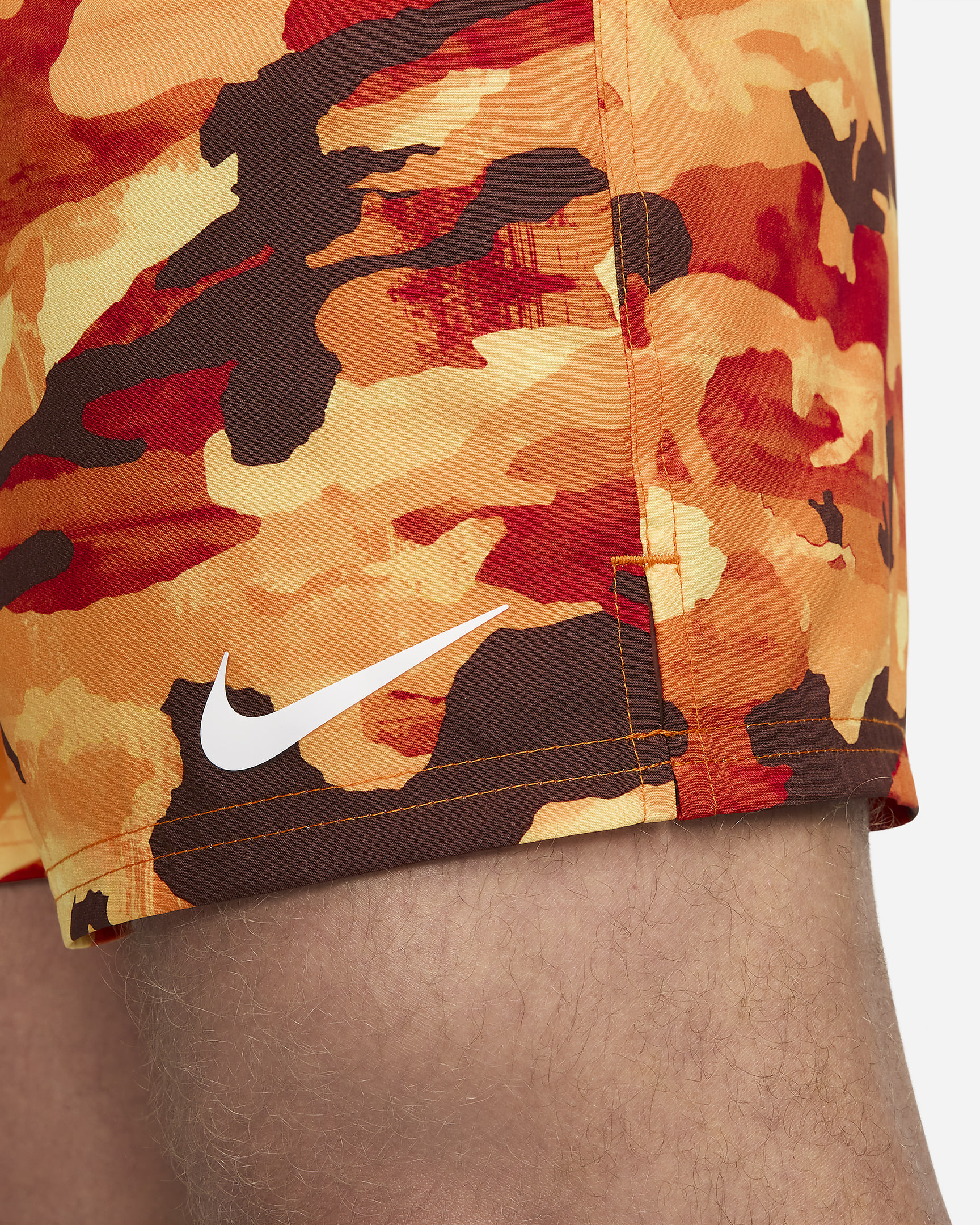 Shorts de voleibol de 18 cm para hombre Natación Nike Classic Camo - Mandarina brillante